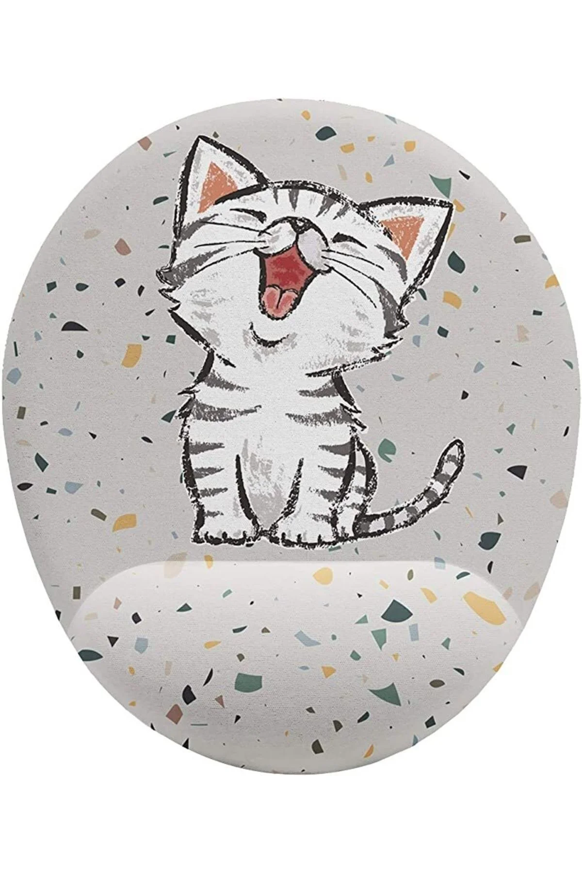 Kedi Bilek Destekli Kaymaz Buruşmaz Kırılmaz Mouse Pad