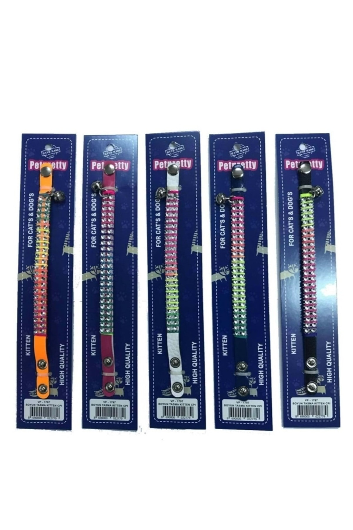 Petprety Kedi Boyun Taşlı Tasma (20 Cm X 10 Mm)