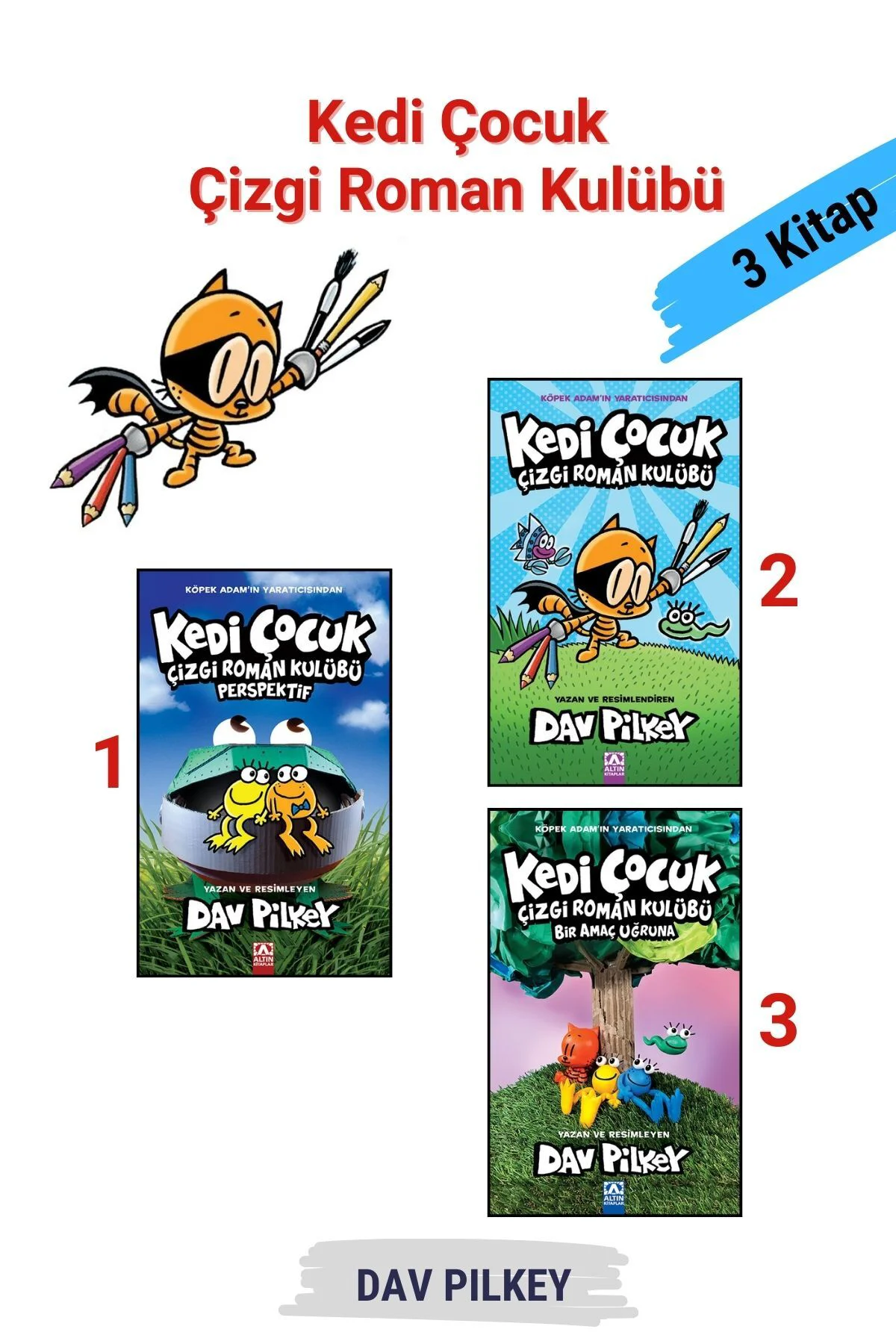 Kedi Çocuk Çizgi Roman Kulübü, 3 Kitap Tam Set, +9 Yaş Kitap - Da Fiyatı, Yorumları ve Özellikleri