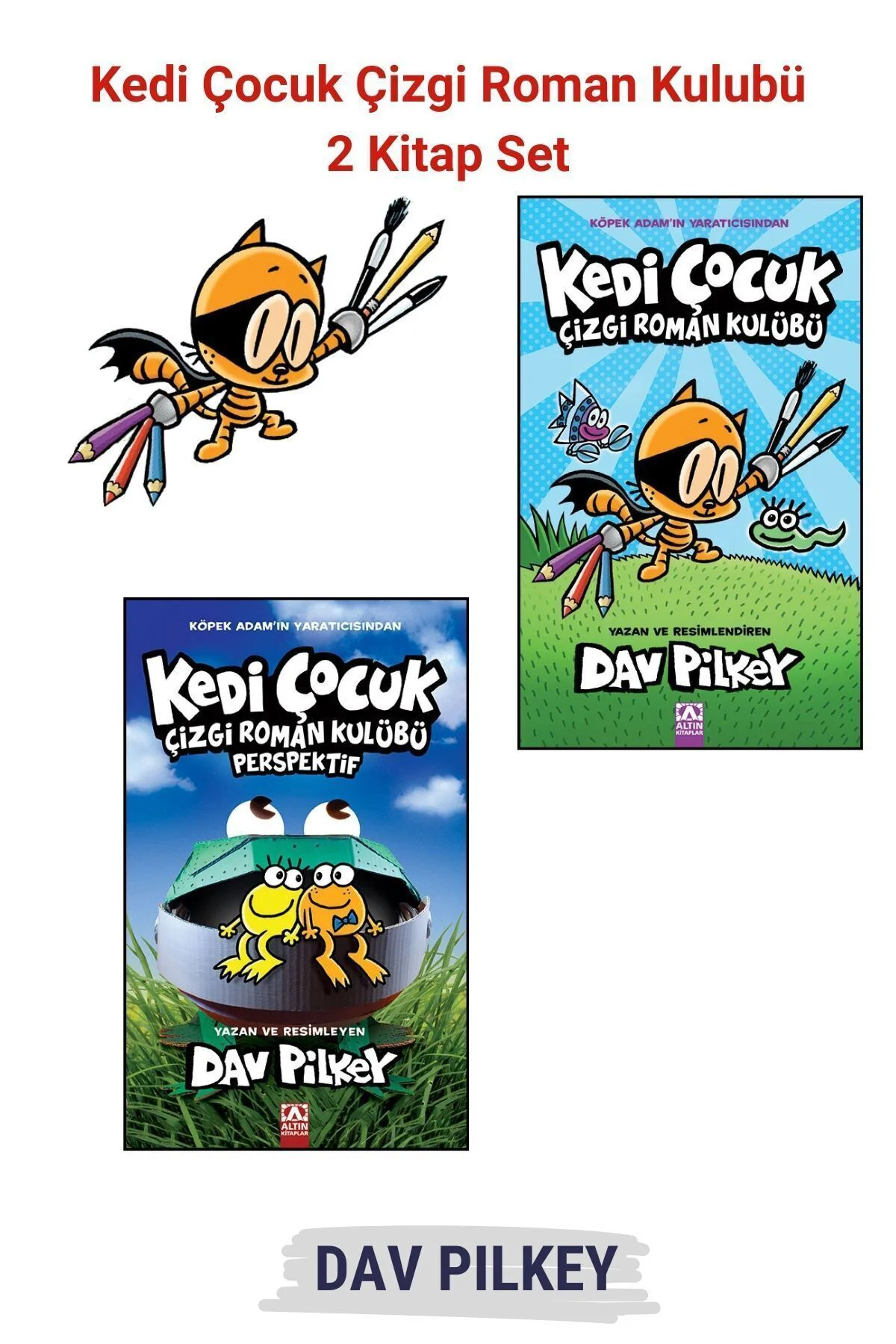 Kedi Çocuk Çizgi Roman Kulübü, 2 Kitap Set, +9 Yaş Kitap - Dav Pi Fiyatı, Yorumları ve Özellikleri