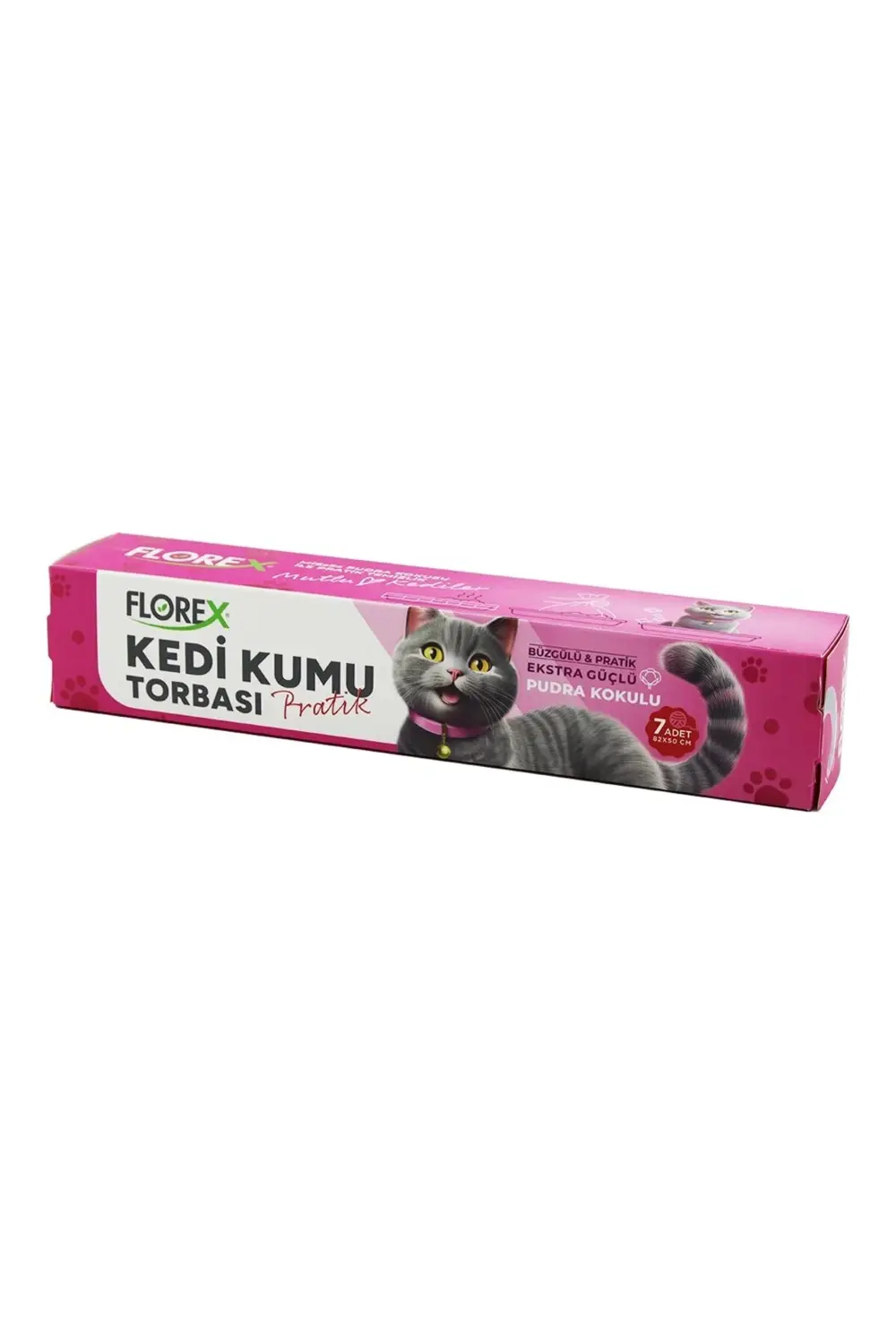 KEDİ - EVCİL HAYVAN KUMU TORBASI PRATİK 7PCS PUDRA KOKULU BÜZGÜLÜ