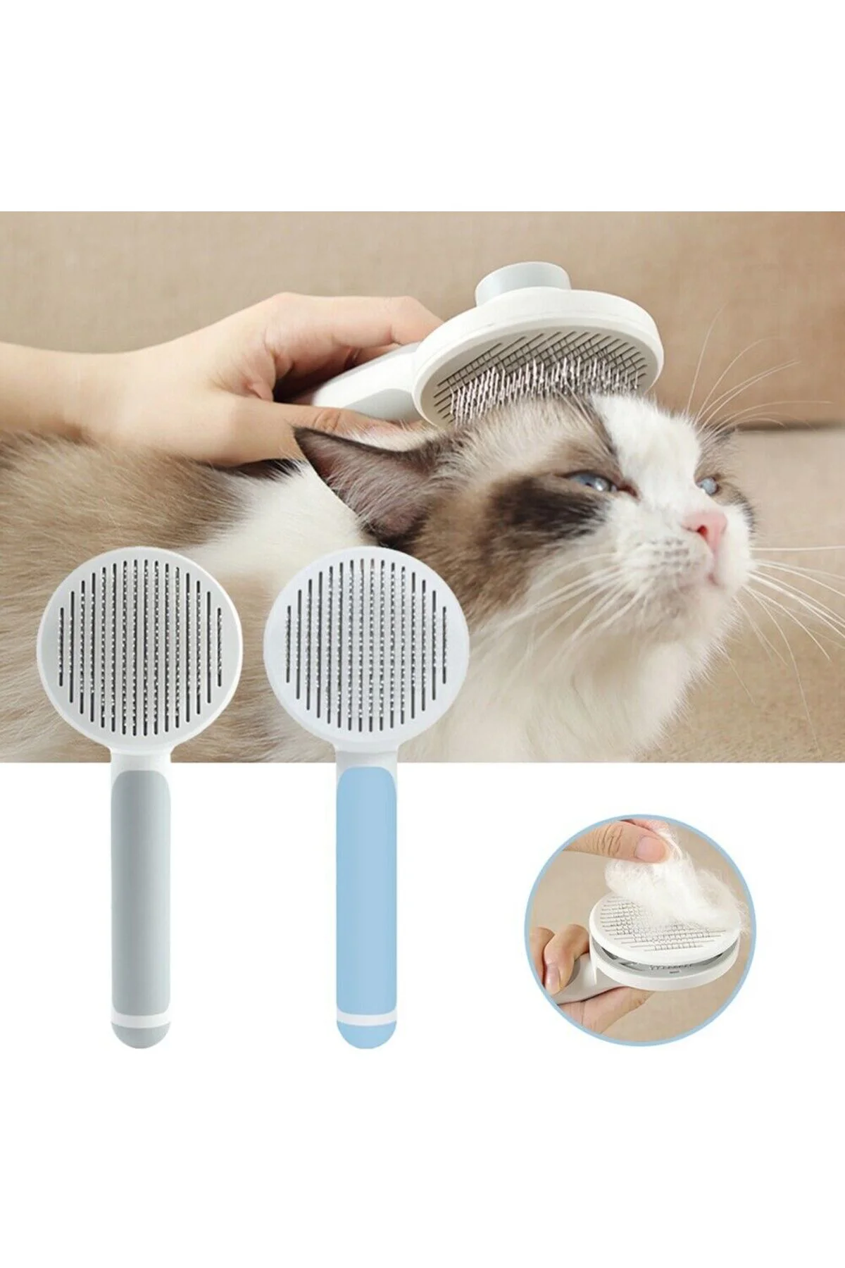 Kedi Kafalı Kendini Temizleyen Kedi Tarağı 7 x 20 cm