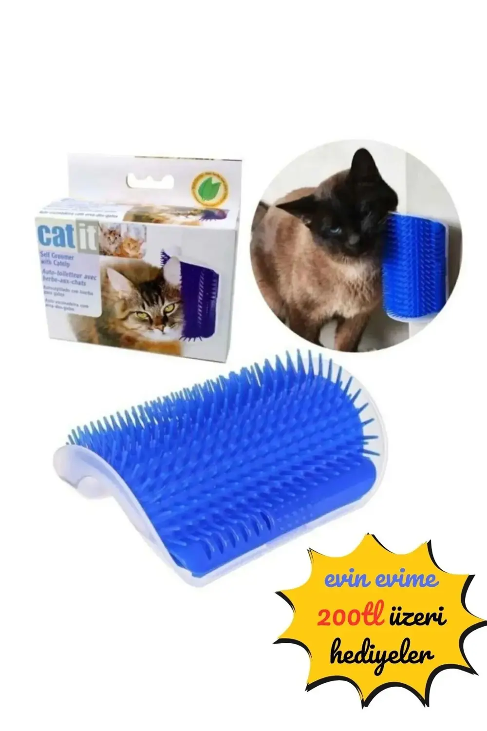 Kedi Kaşınma Aparatı Yapışkanlı Nane Hediyeli