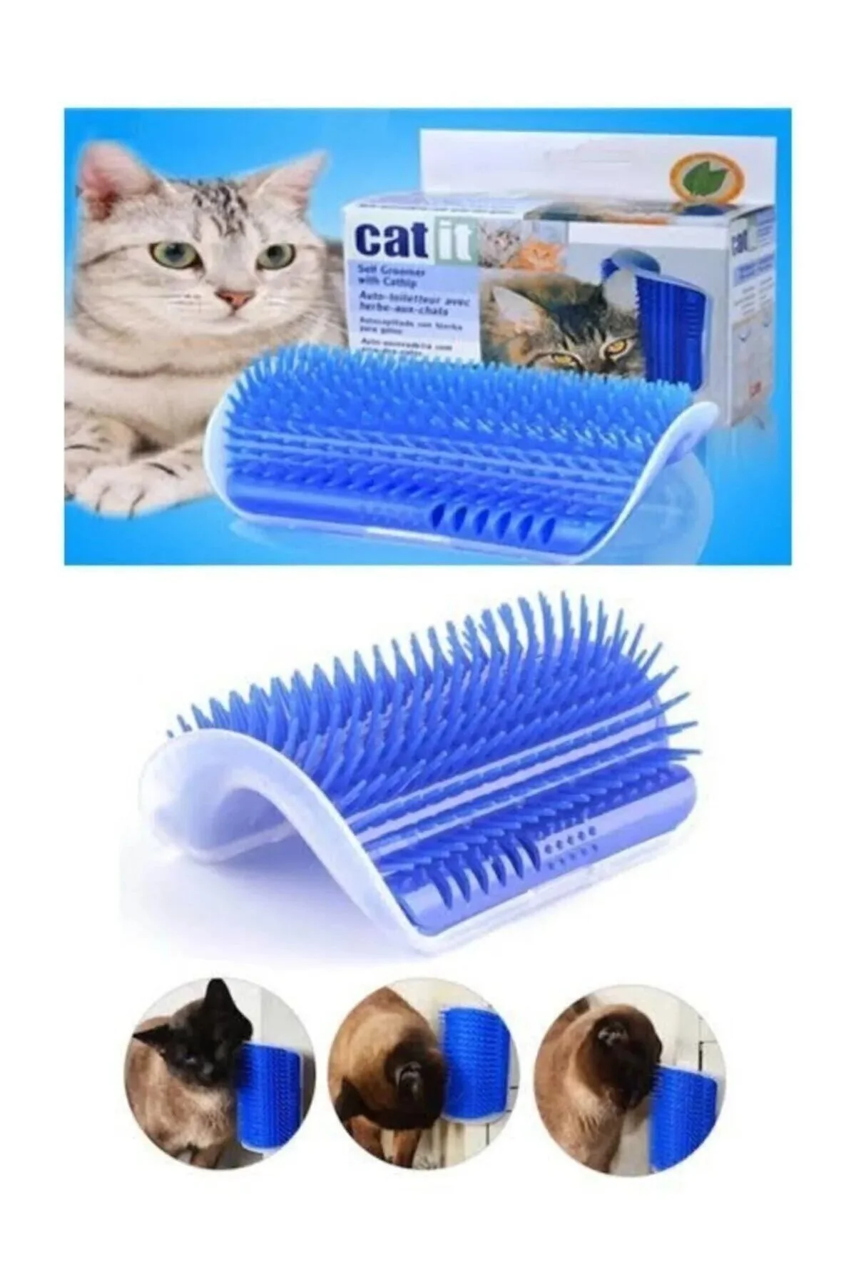 Kedi Kaşınma Tırmalama Ve Sürtünme Aparatı Kedi Masaj Fırçası