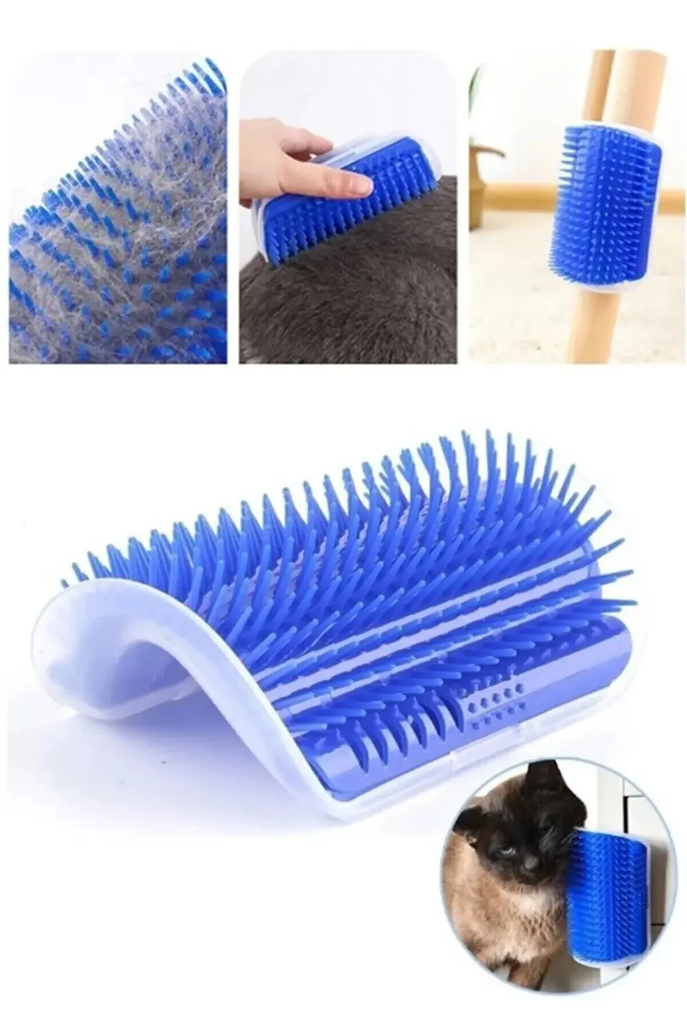 Kedi Kaşınma Tırmalama Ve Sürtünme Aparatı Kedi Masaj Fırçası