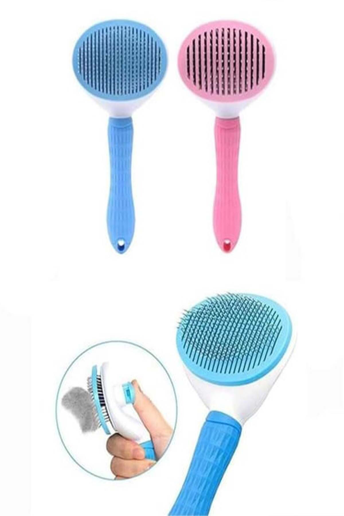 Kedi köpek bakım fırçası otomatik temizlenen basmalı kedi fırçası