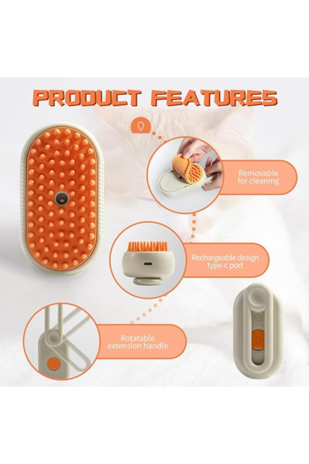 Nt Shop Kedi Köpek Buharlı Pet Tarağı