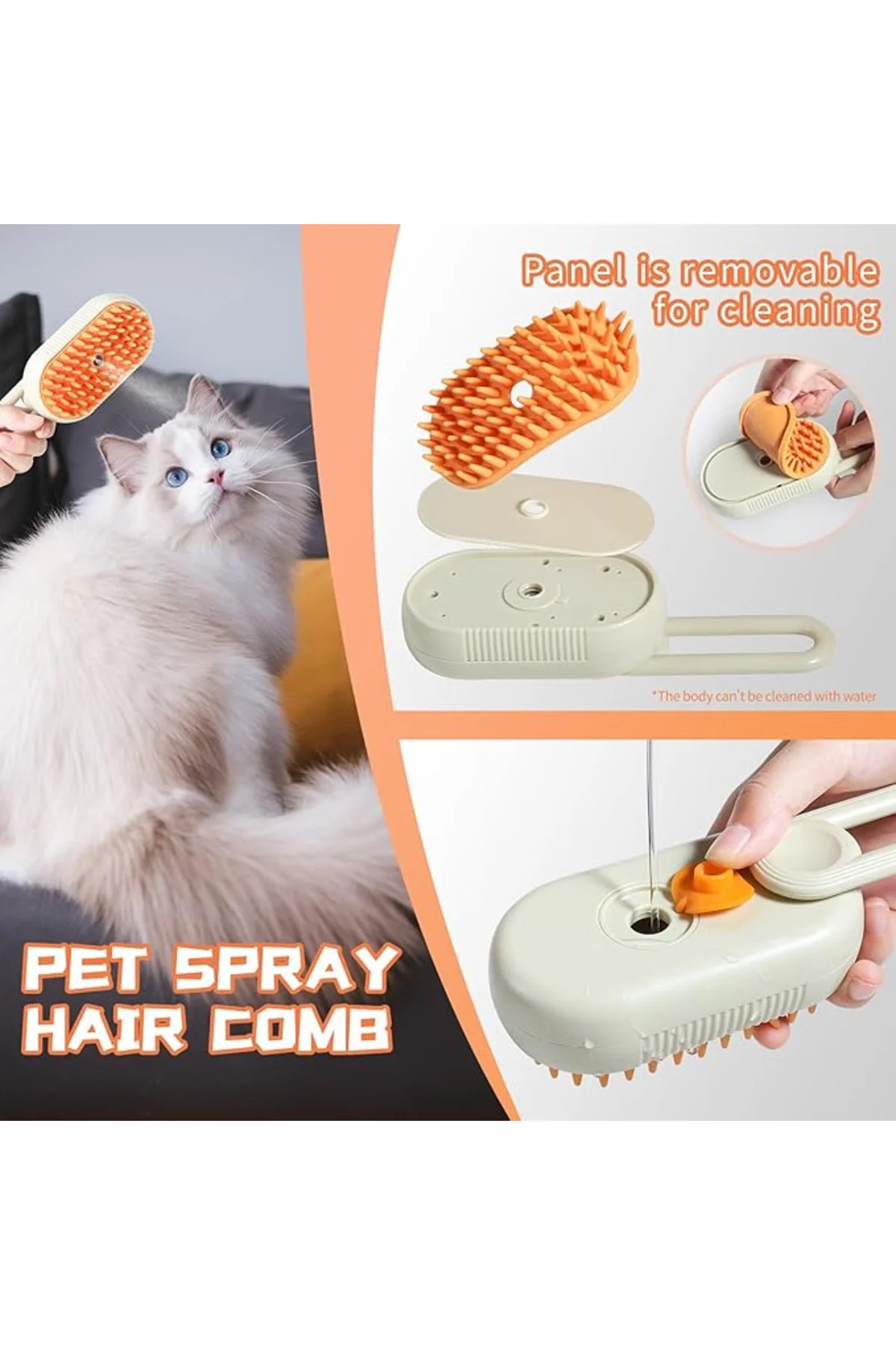 Kedi Köpek Buharlı Pet Tarağı - Görsel 4