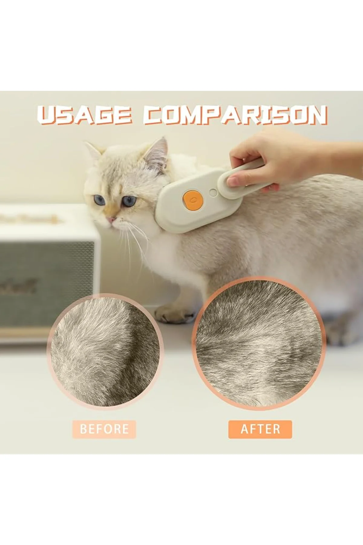 Kedi Köpek Buharlı Pet Tarağı - Görsel 3