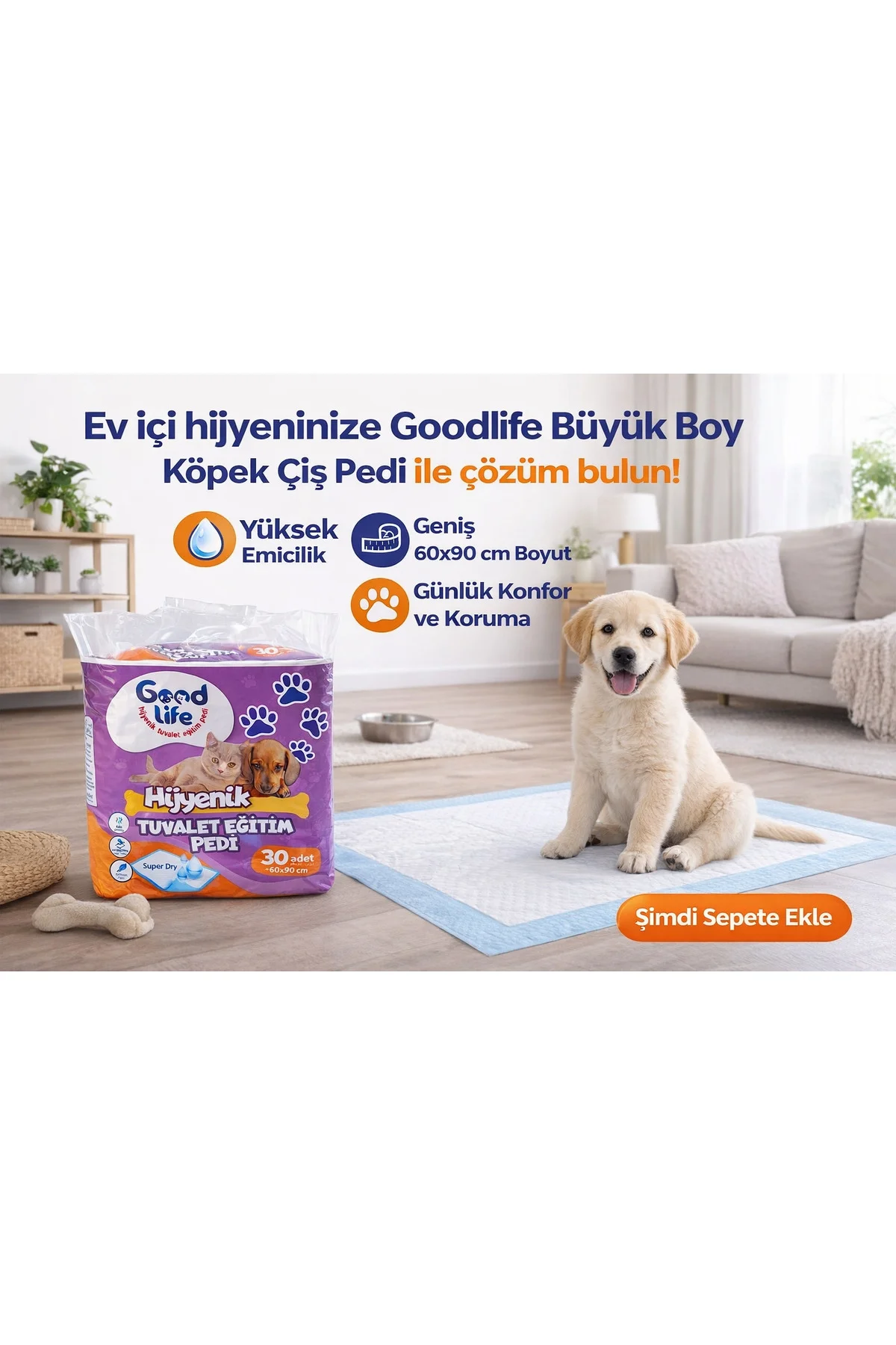 Kedi Köpek Çiş Pedi - Yatak Koruyucu Örtü 60x90