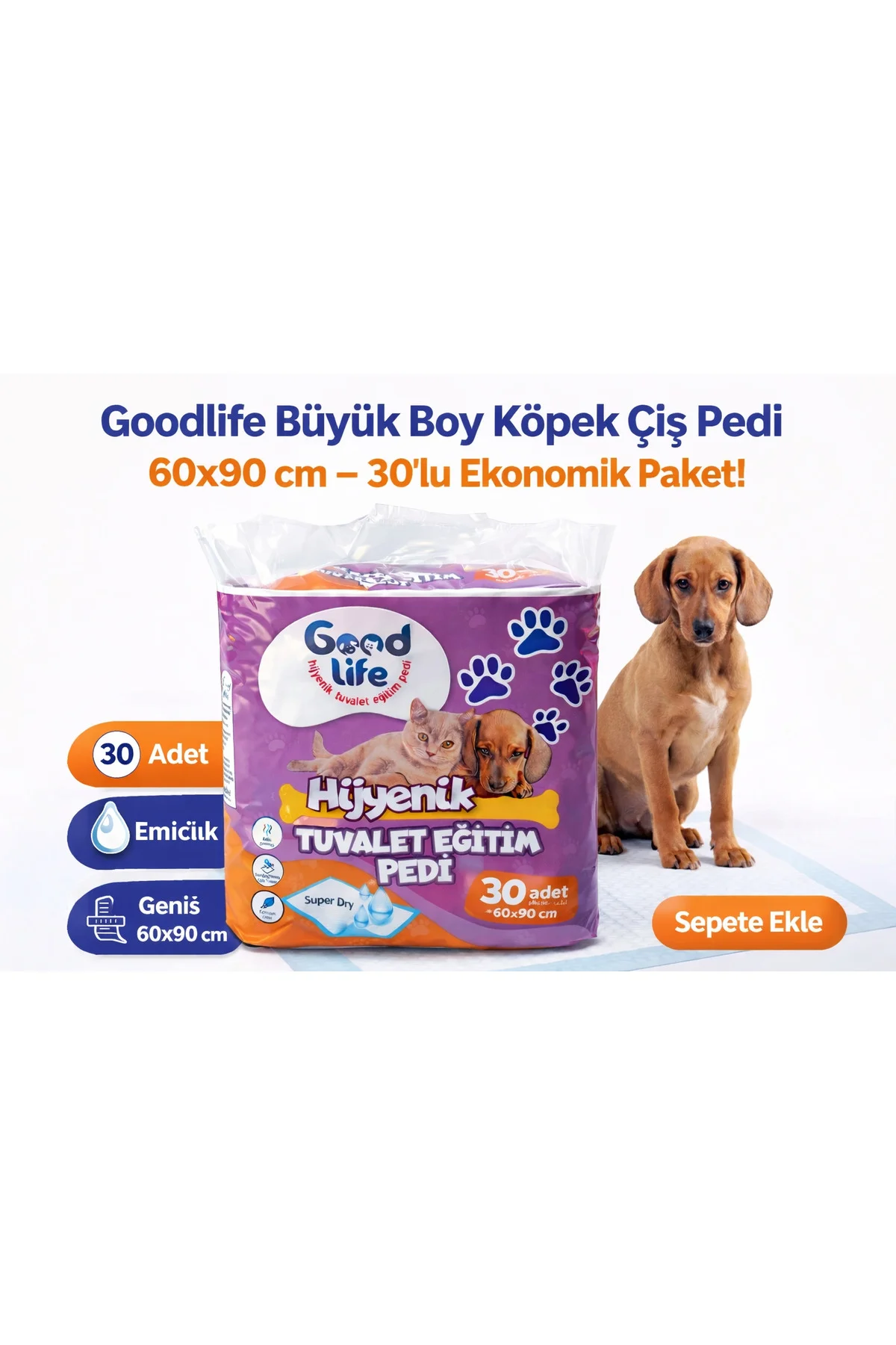 Kedi Köpek Çiş Pedi - Yatak Koruyucu Örtü 60x90