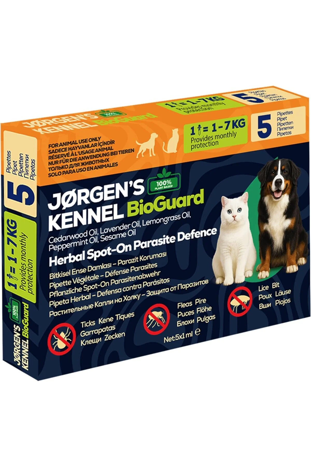 Kedi & Köpek Dış Parazit Bitkisel Damla – Pire, Bit, Kene Korumas