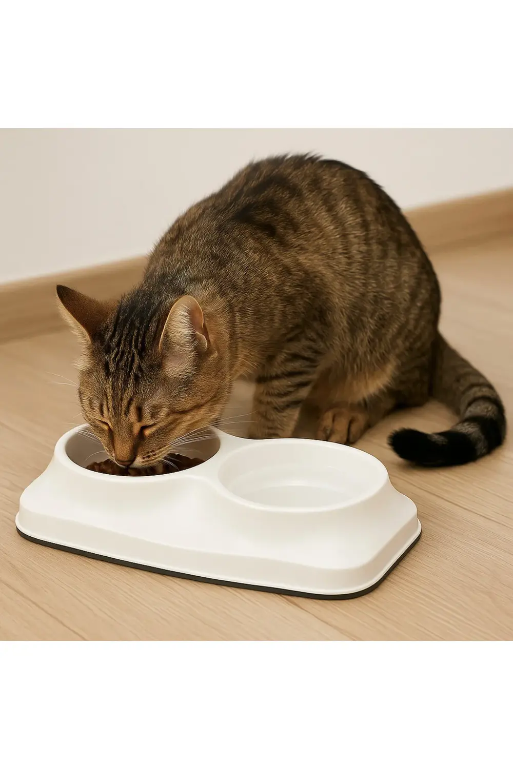 Kedi Köpek Mama Su Kabı – 2’li Çift Bölmeli, Kaymaz Tabanlı, Daya Kedi Köpek Mama Su Kabı – 2’li Çift Bölmeli, Kaymaz Tabanlı, Daya