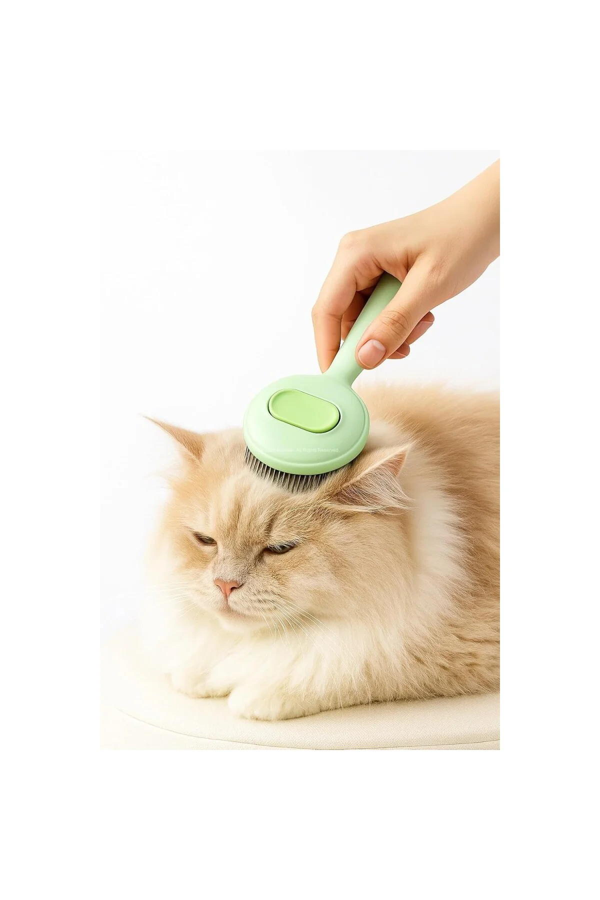 Kedi Köpek Masaj Tüy Toplama Tarağı Otomatik Temizleme Tuşlu Yuva