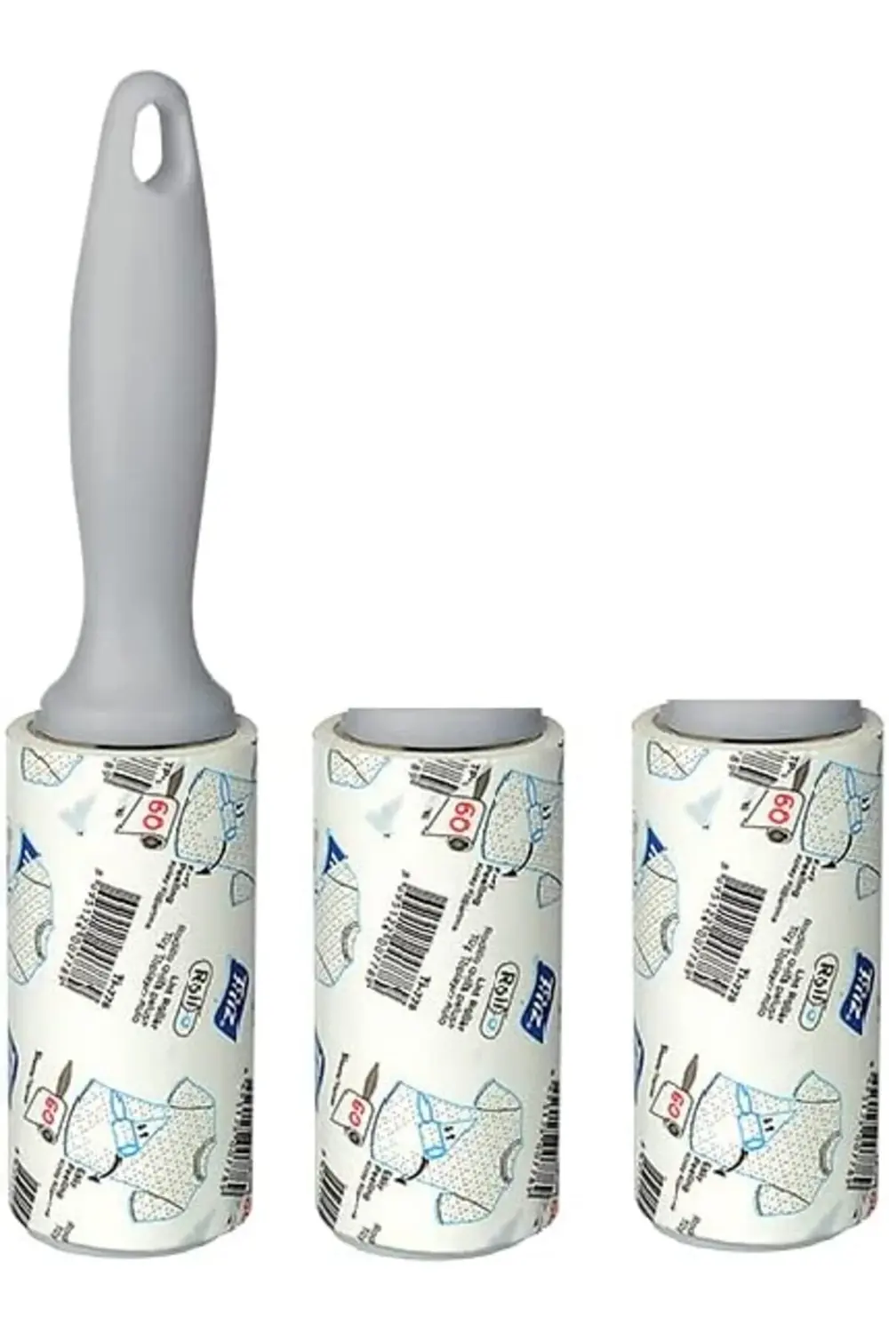 Kedi Köpek Saç Kıl Tüy Toplayıcı Rulo, 1 Rulo 2 Yedek Her Biri 60