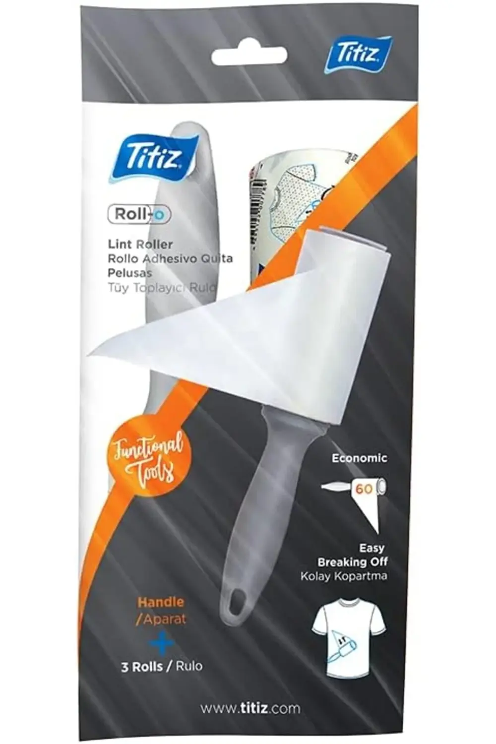 Kedi Köpek Saç Kıl Tüy Toplayıcı Rulo, 1 Rulo 2 Yedek Her Biri 60