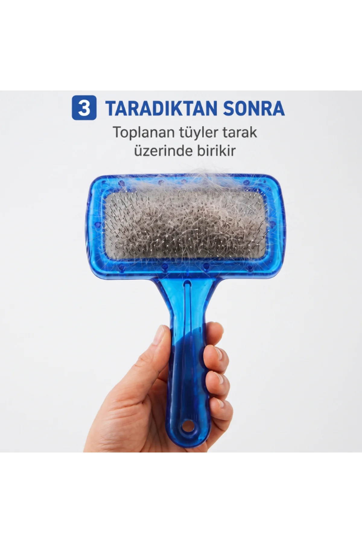 Kedi Köpek Tarağı - Evcil Hayvan Tüy Toplama Tarağı - Metal Uçlu Kedi Köpek Tarağı - Evcil Hayvan Tüy Toplama Tarağı - Metal Uçlu - Görsel 4