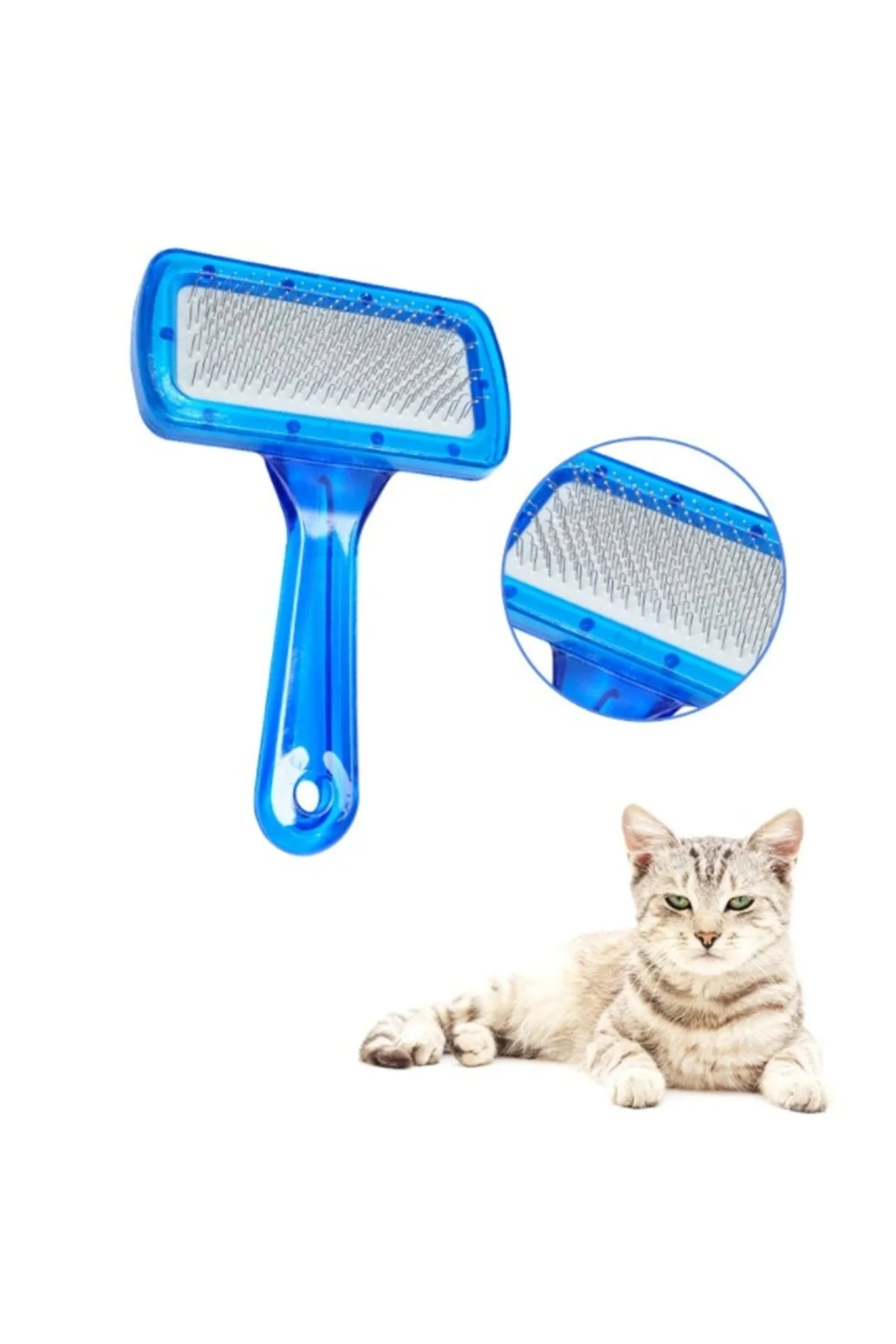 Kedi Köpek Tarağı - Evcil Hayvan Tüy Toplama Tarağı - Metal Uçlu Kedi Köpek Tarağı - Evcil Hayvan Tüy Toplama Tarağı - Metal Uçlu