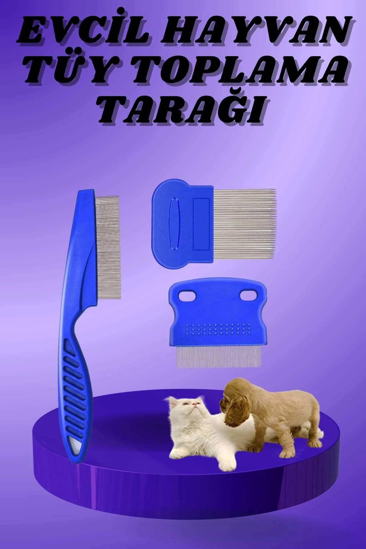 Kedi Köpek Tüy Bit Pire Toplayıcı Toplama Temizleme Tarağı Tarak 