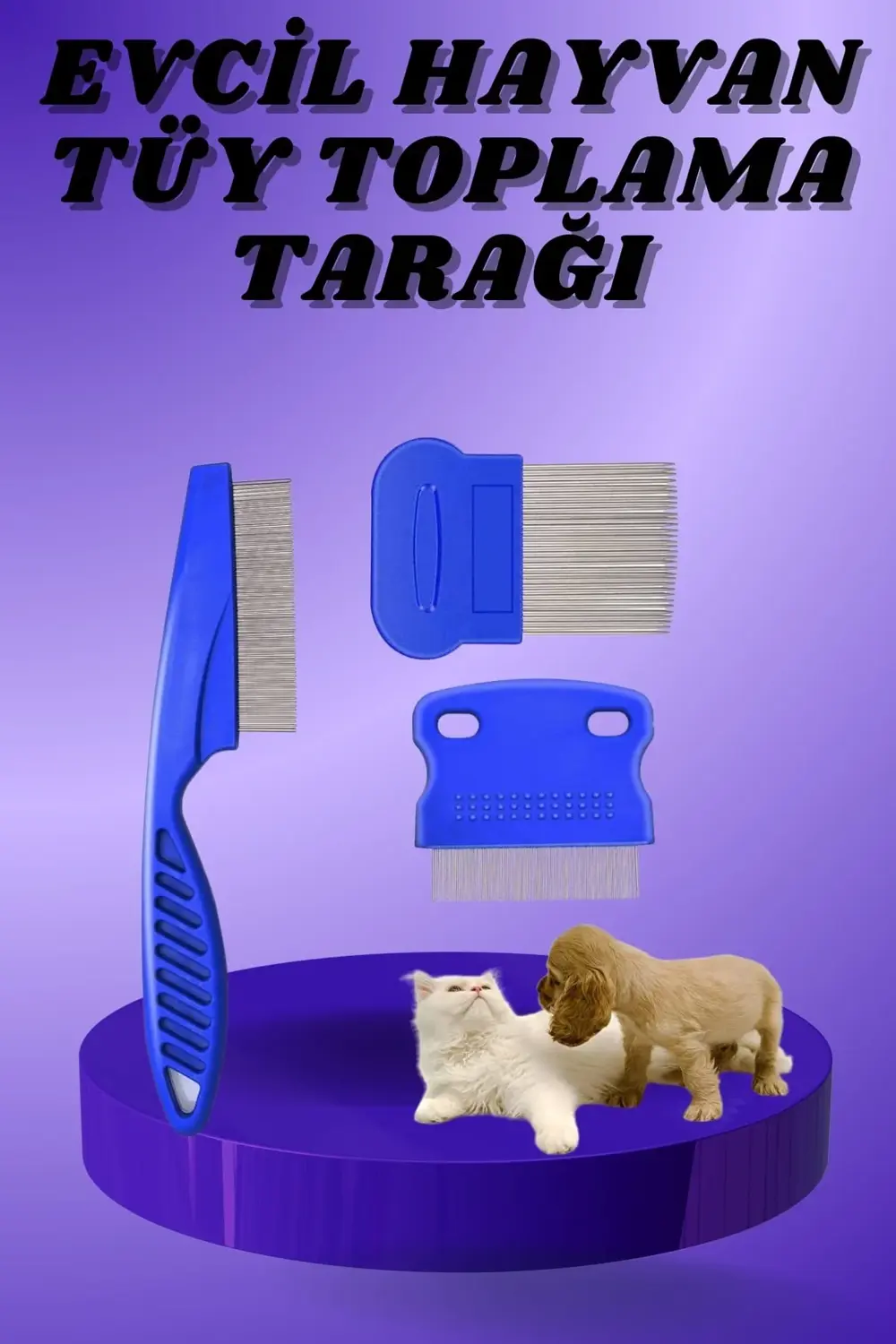 Kedi Köpek Tüy Bit Pire Toplayıcı Toplama Temizleme Tarağı Tarak