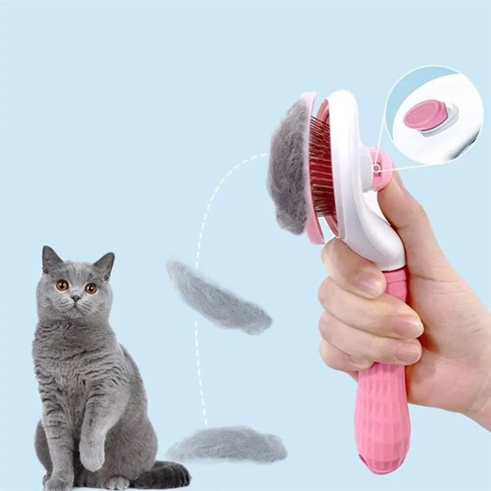 Kedi Köpek Tüy Toplayıcı Kendini Temizleyebilen Ergonomik Saplı E