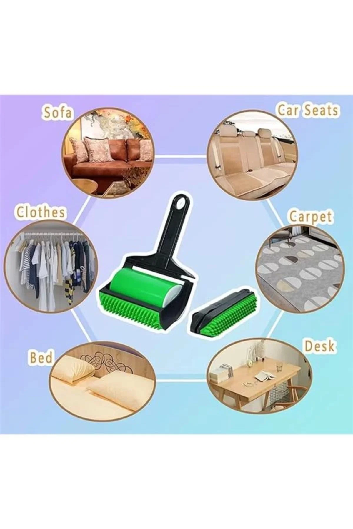 Kedi Köpek Tüyü Toplayıcı – 4 Fonksiyonlu, Tekrar Kullanılabilir,