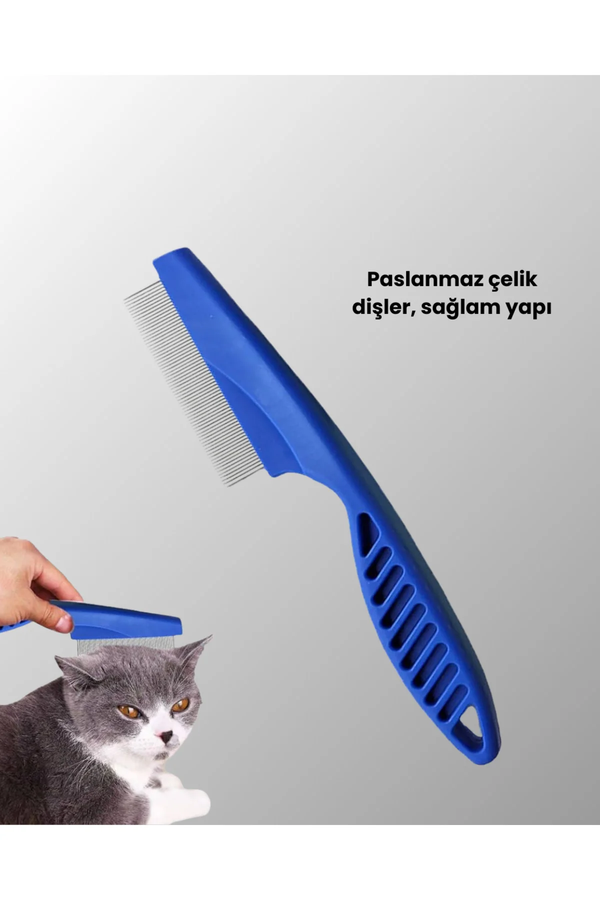 Kedi, Köpek ve Küçük Hayvanlar İçin 4 Parça Ergonomik Tarak Takım