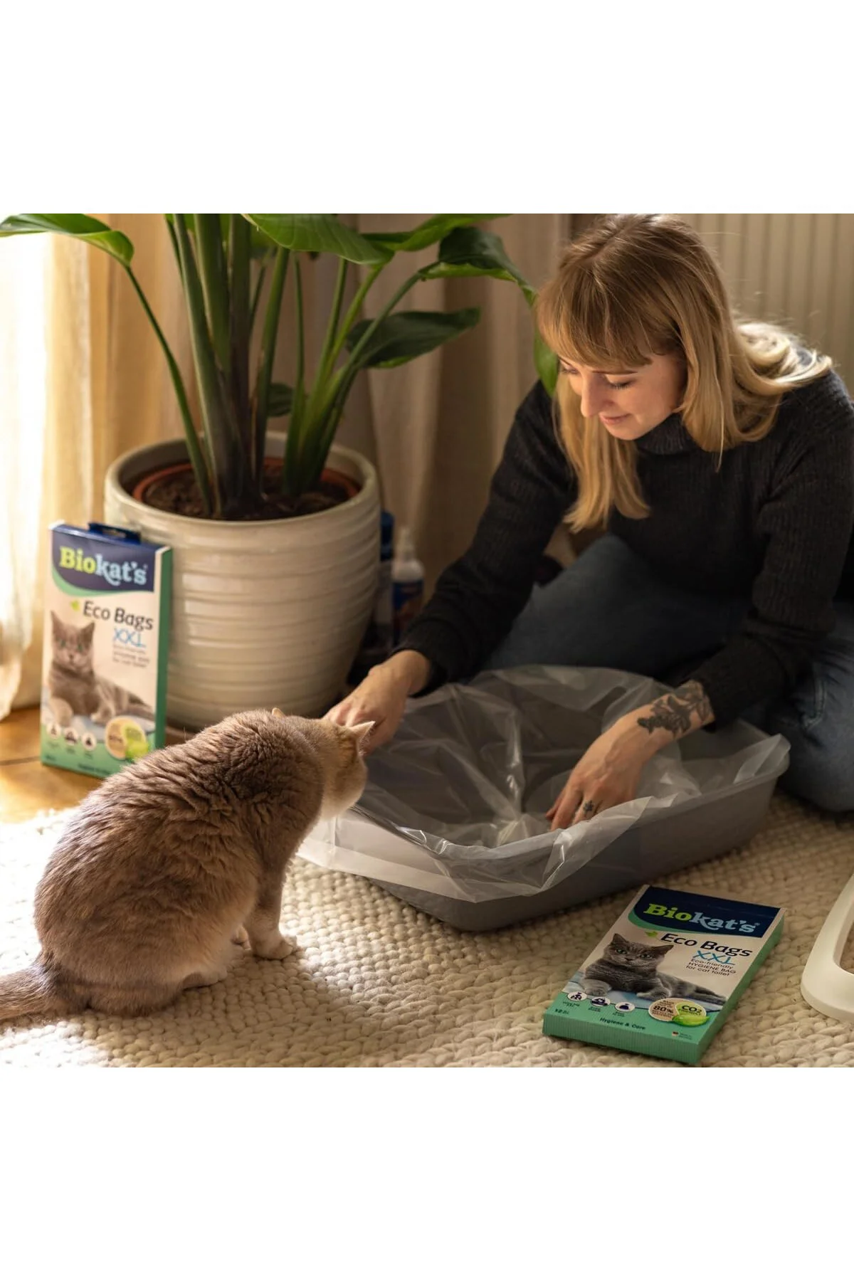 Kedi Kumu Hijyen Torbası, XXL, 12'li