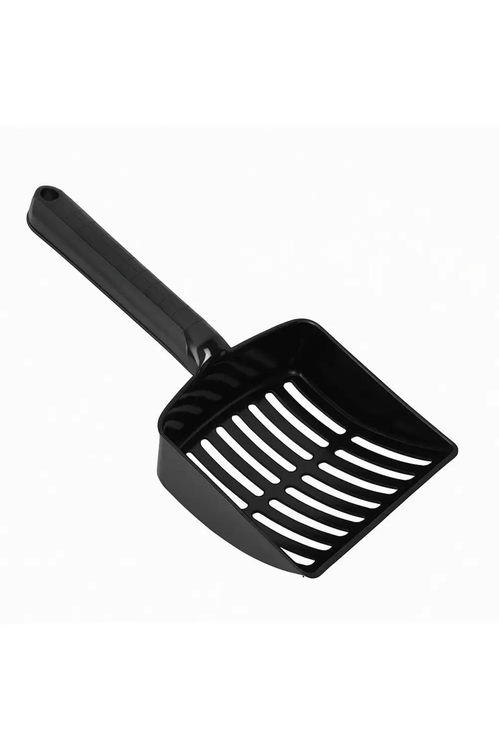 Ferah Plastik Kedi Kumu Küreği – Geniş Ağızlı, Dayanıklı Plastik, İzgaralı Akıl