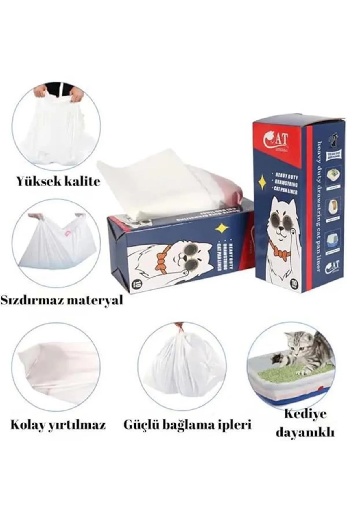 Kedi Kumu Poşeti 78 x 43 (10 Poşet)