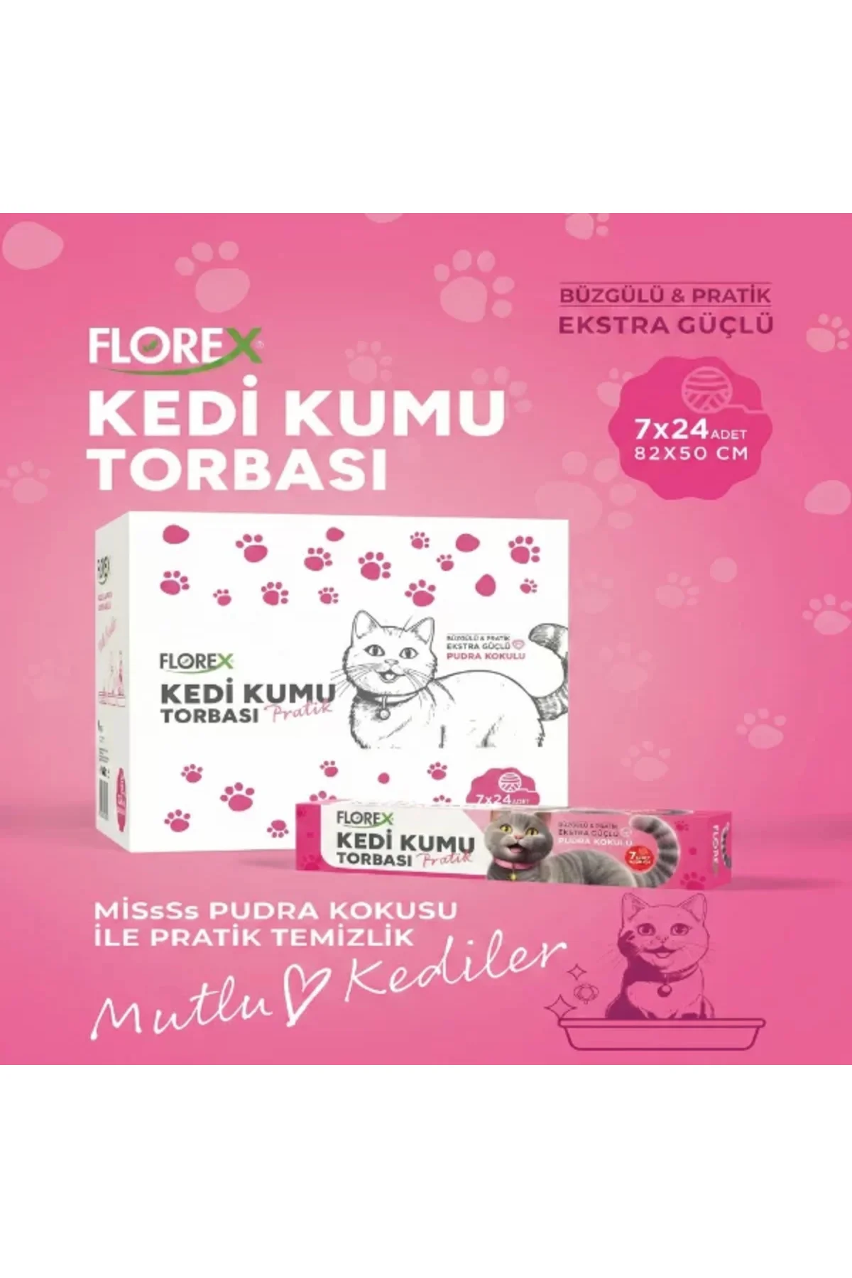 Kedi Kumu Torbası Pudra Kokulu