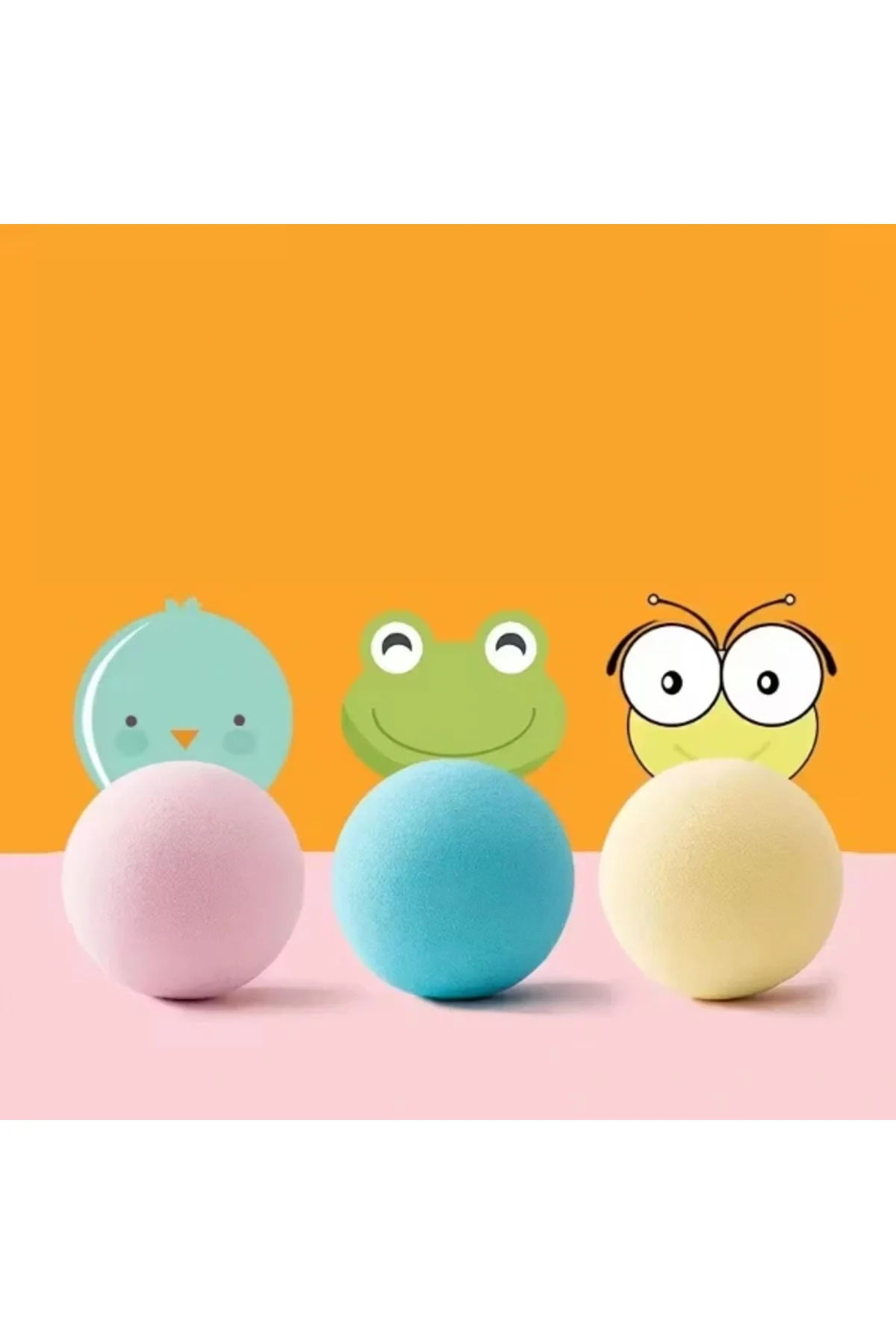 Kedi Otlu 3 Sesli İnteraktif Top Kedi Oyuncağı