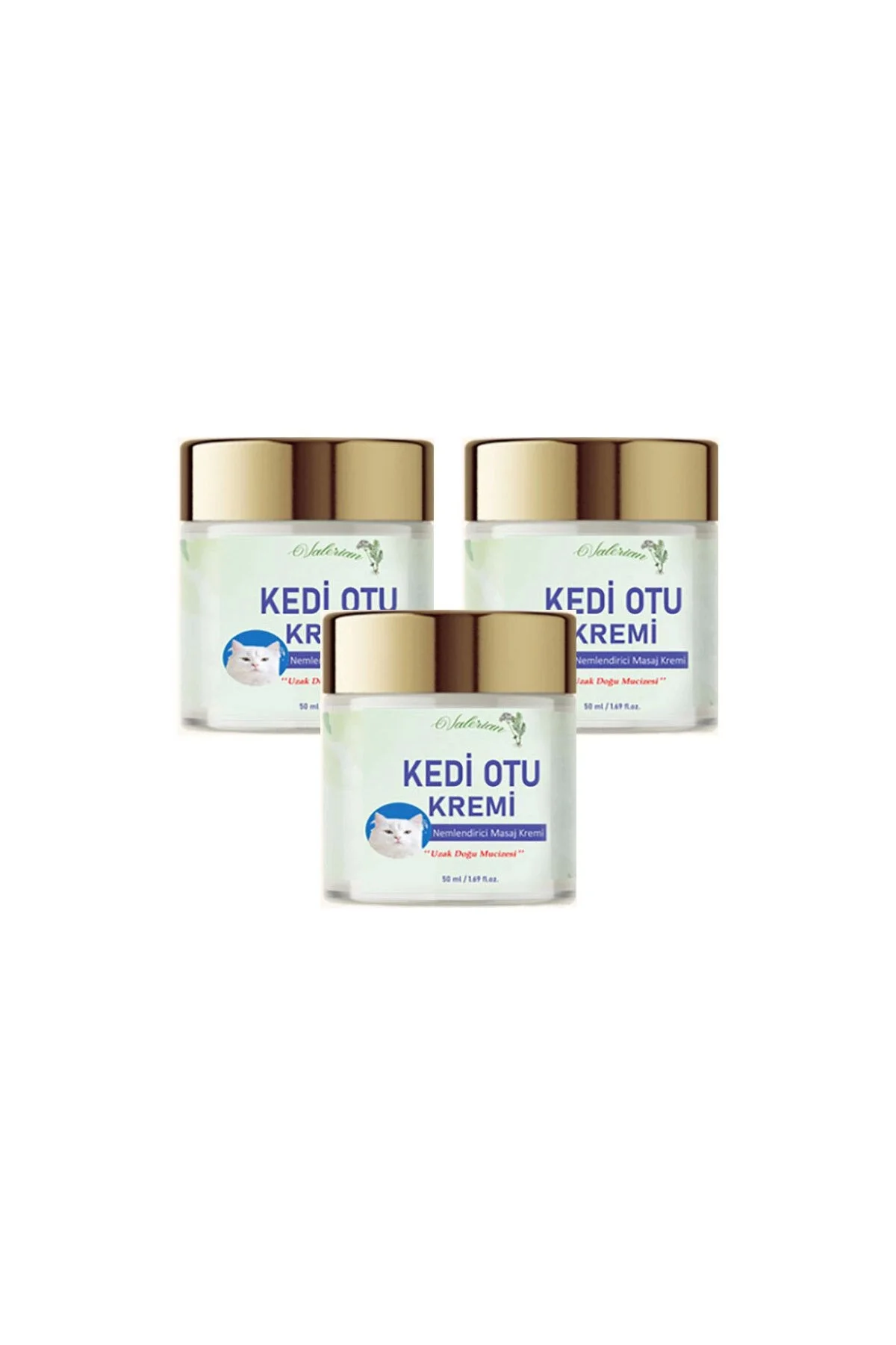 Kedi Otu Kremi 50 ml 3'lü Paket – Kafur Ağacı Yağı ile Rahatlatıcı Bakım