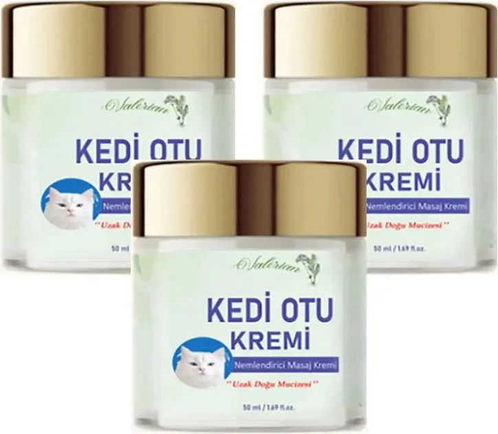 Kedi Otu Kremi 50 ml 3'lü Paket | Kafur Ağacı Yağı İçerikli