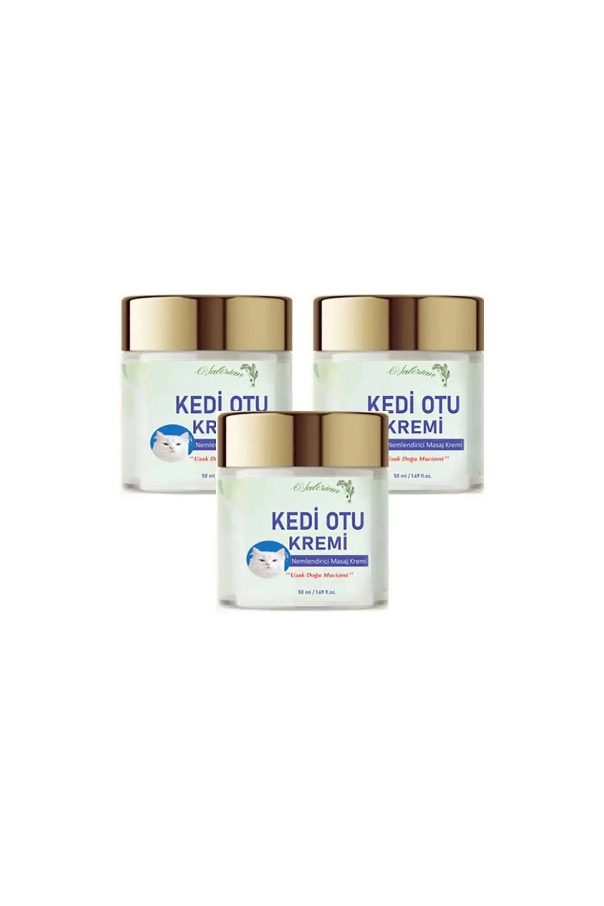 Kedi Otu Kremi - Uzak Doğu Mucizesi Doğal Masaj Kremi 50ml 3'lü Set