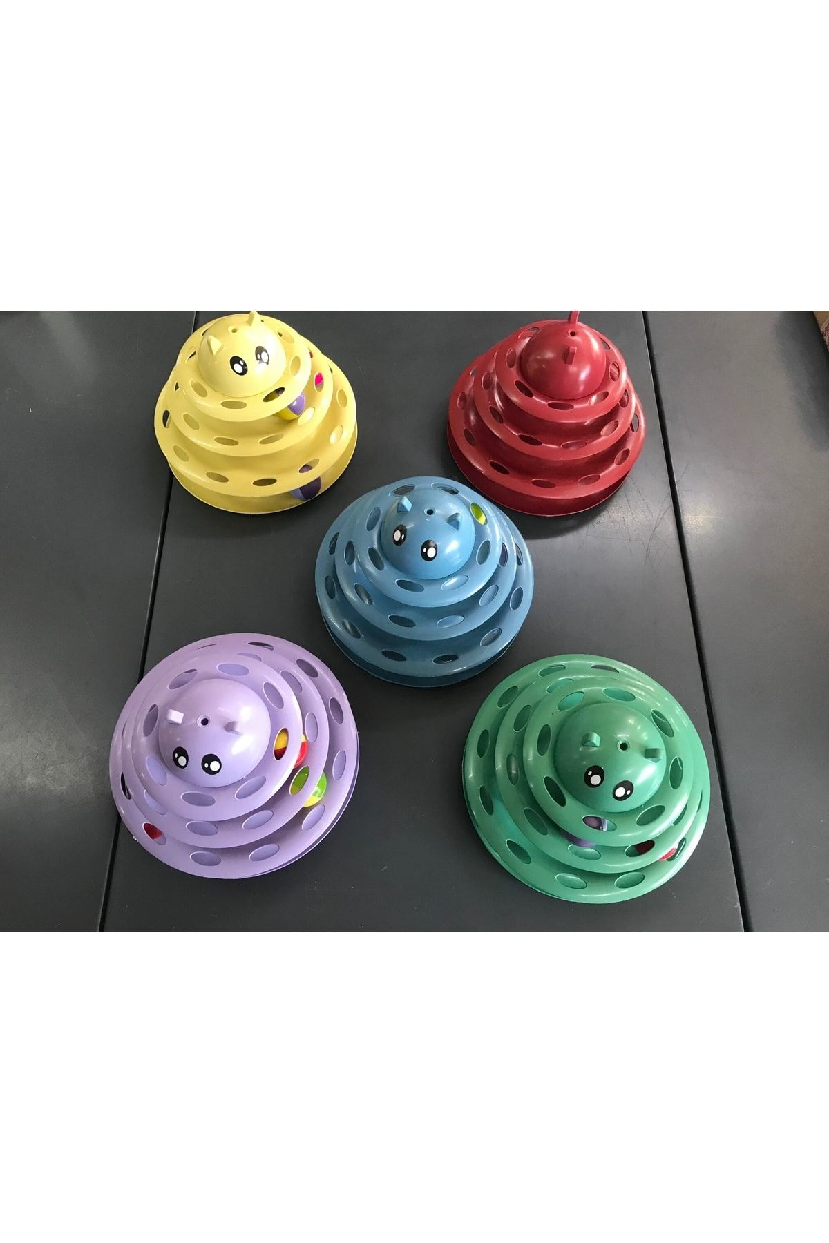 Ekvet Kedi Oyuncak Üç Katlı - Yeşil 10 Adet