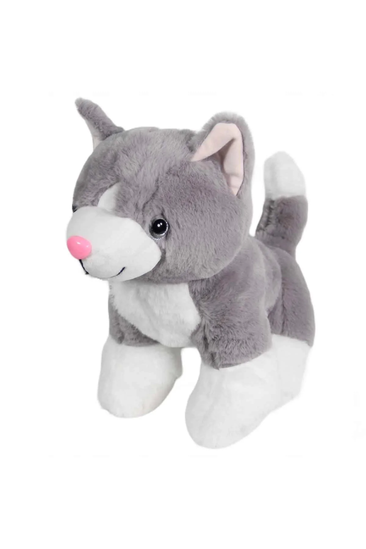 Kedi Peluş Gri 36 cm