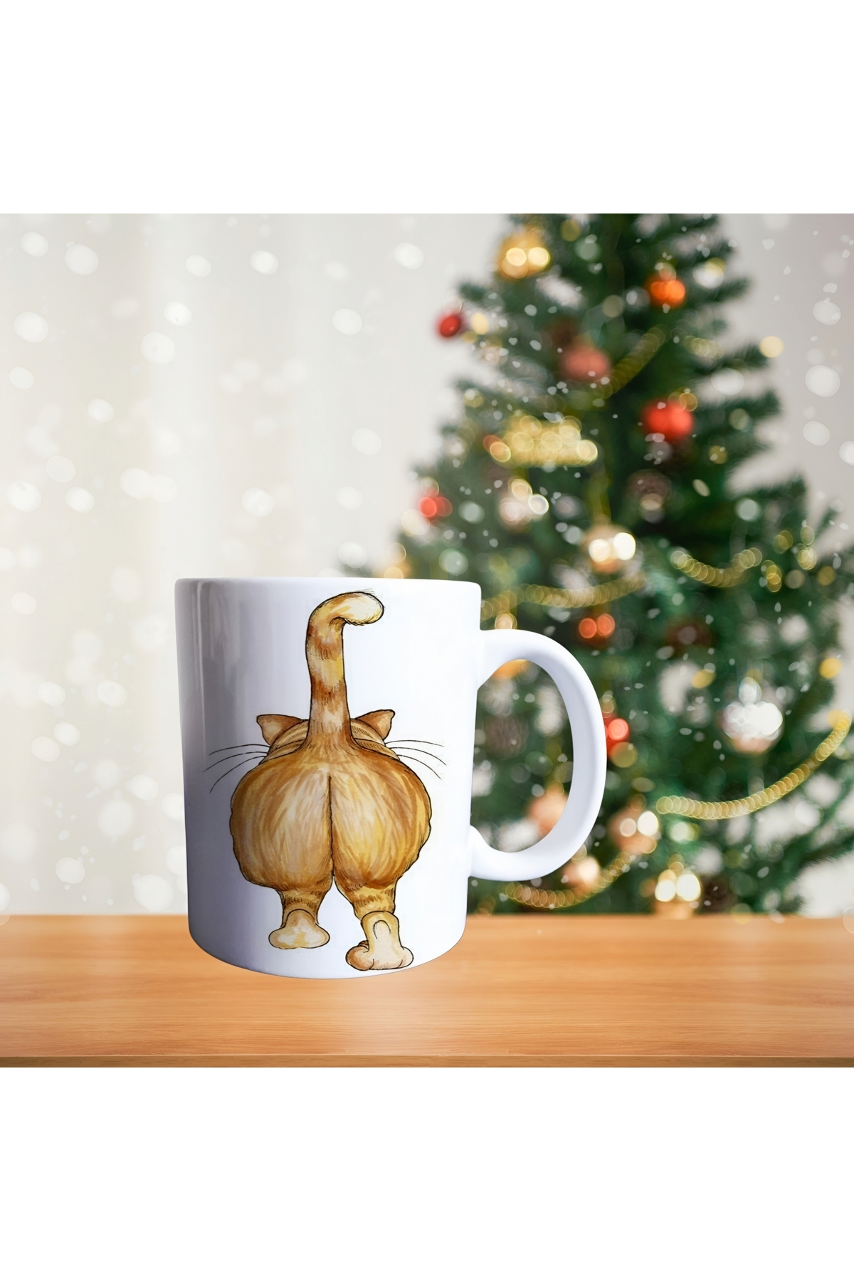 Kedi sarman Porselen Kupa