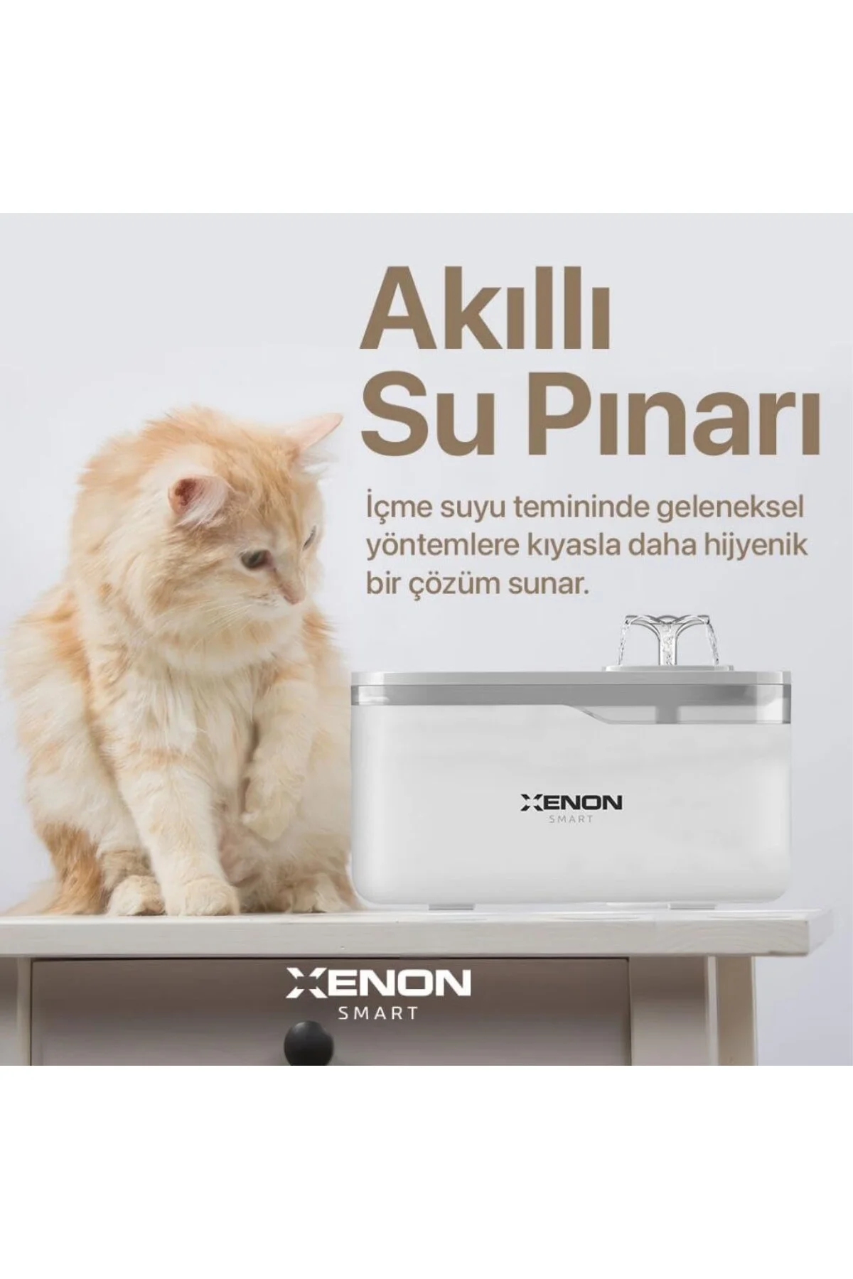 Kedi Su Pınarı | Ultra Sessiz Wifi Akıllı Otomatik Su Çeşmesi X86