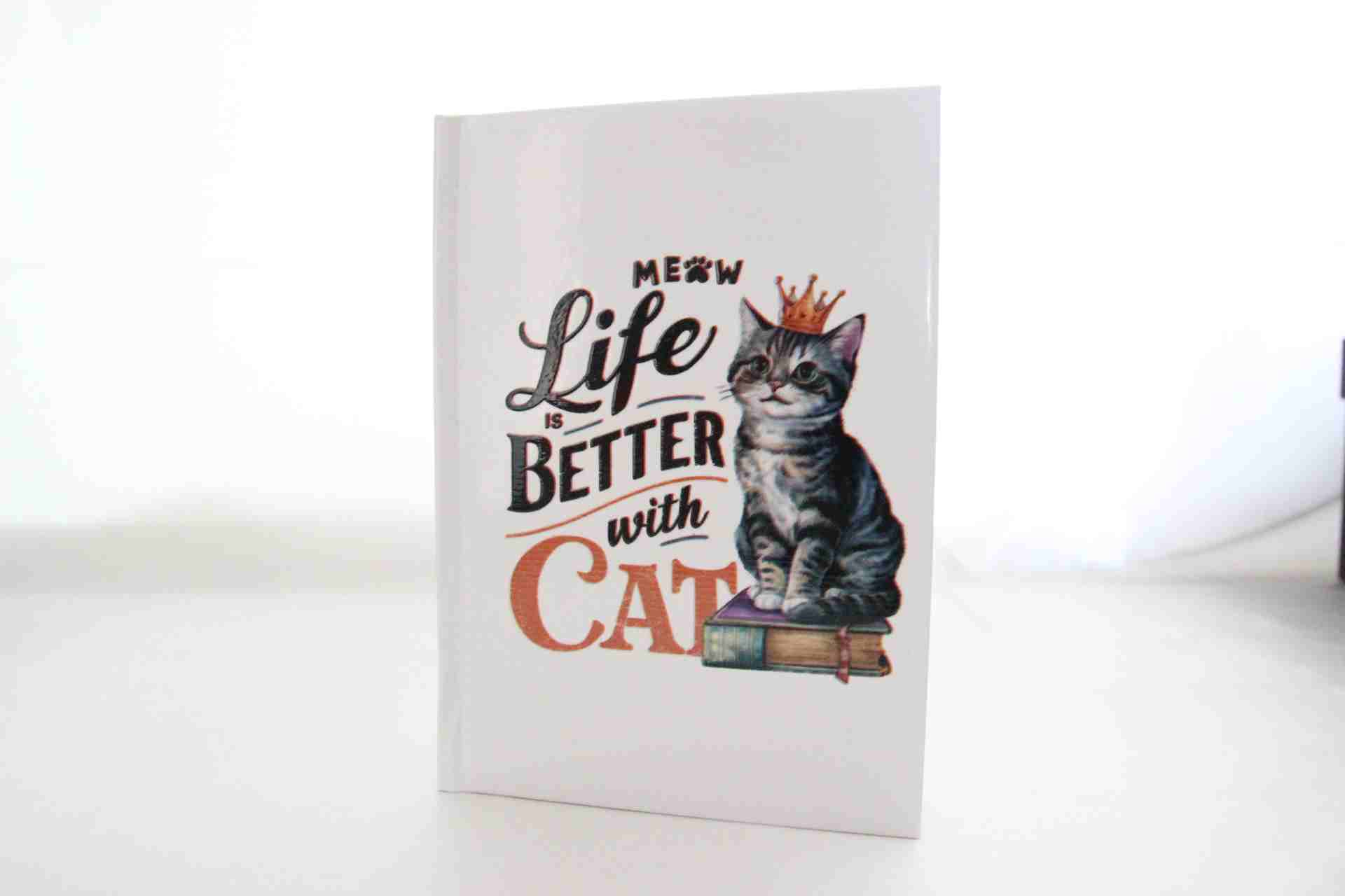 Kedi Tasarımlı Kupa Bardak ve Defter Hediye Kutusu