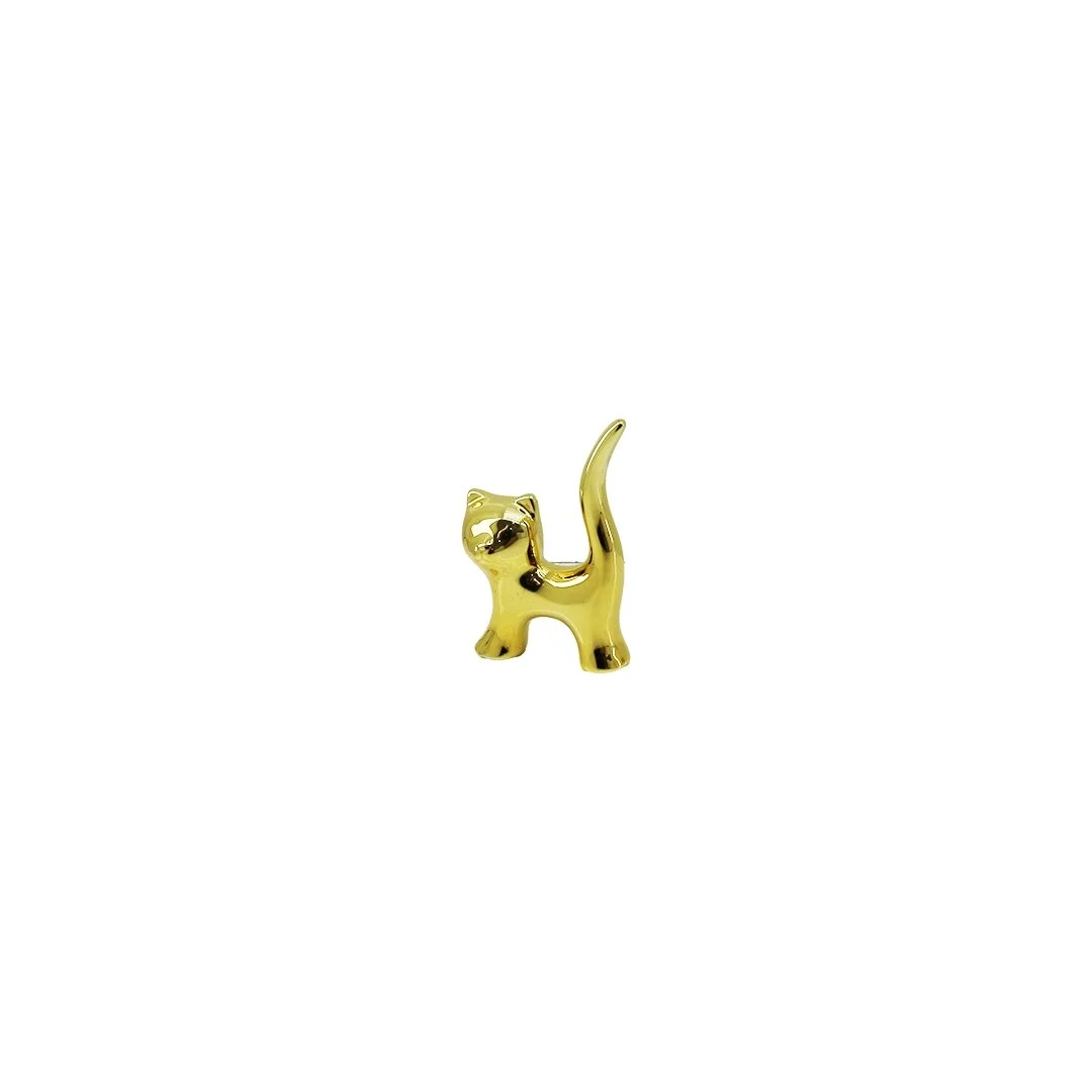 Kedi Tasarımlı Gold Seramik Biblo - Mini Boy - Parlak Altın Renk - Dekoratif Süs Fiyatı, Yorumları ve Özellikleri