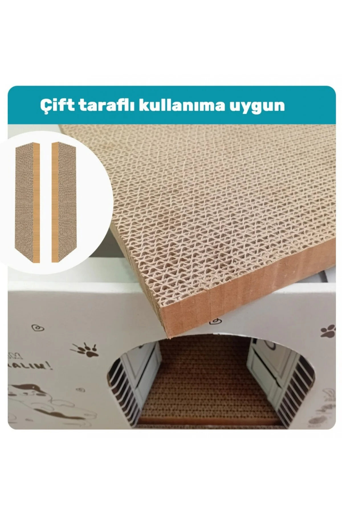 Kedi Tırmalama Evi & Karton Tırmalama Tahtası Kedi Evi, Tırmalama