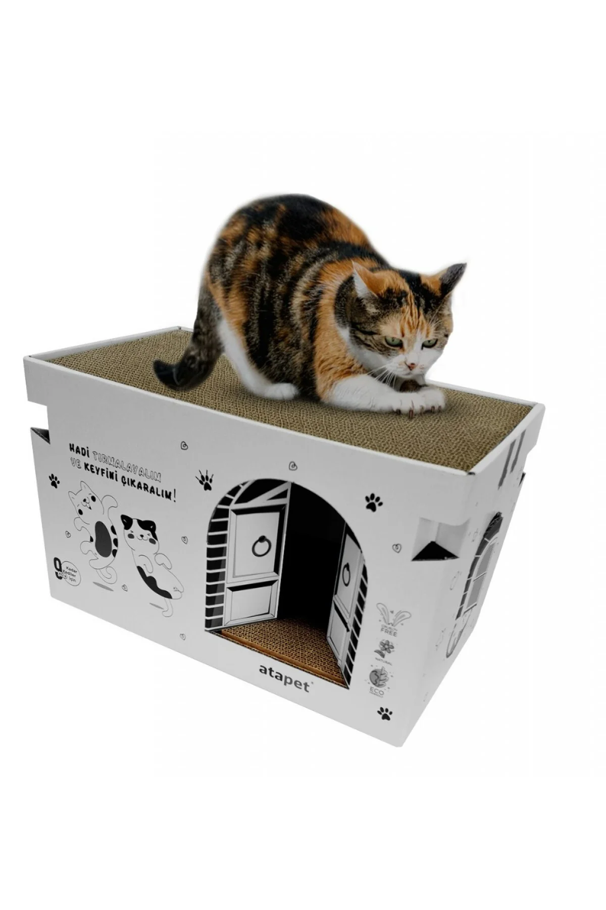 Kedi Tırmalama Evi & Karton Tırmalama Tahtası Kedi Evi, Tırmalama