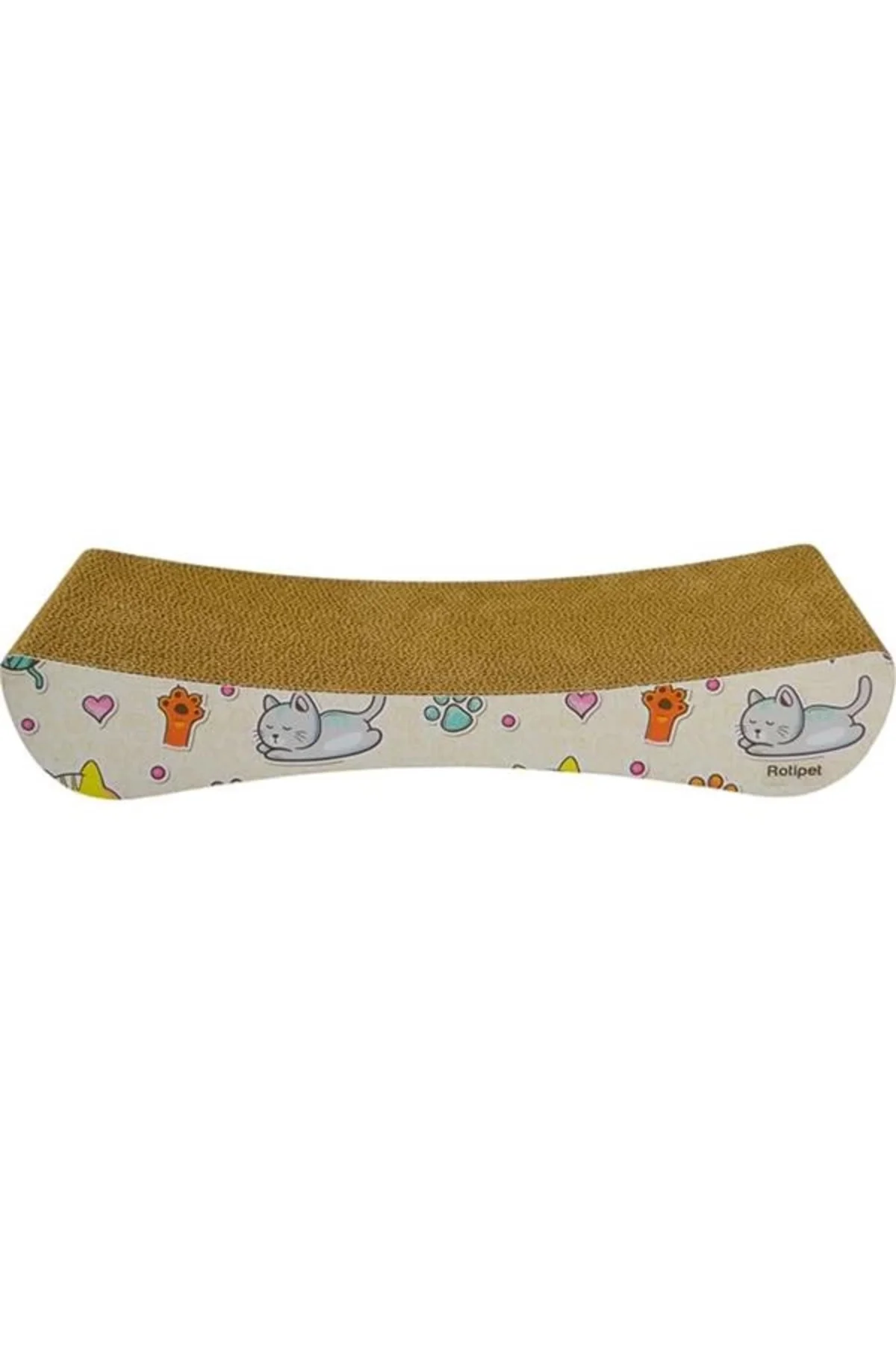 Kedi Tırmalama Tahtası, Sevimli Kedi Desenli, Xsmall Boy 43X7X21 