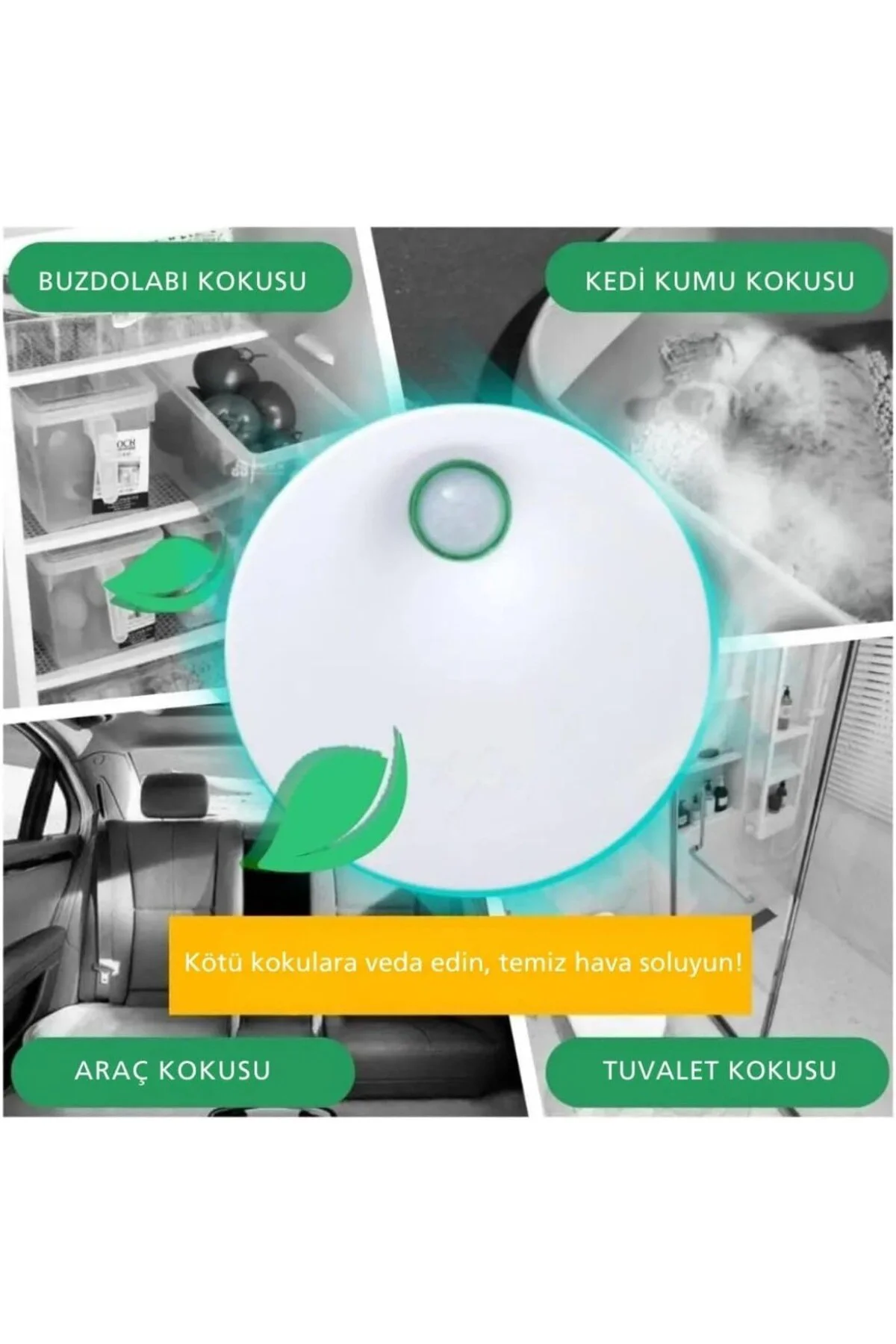 Kedi Tuvaleti İçin Akıllı Pet Koku Giderici Biyosensörlü Hava Tem