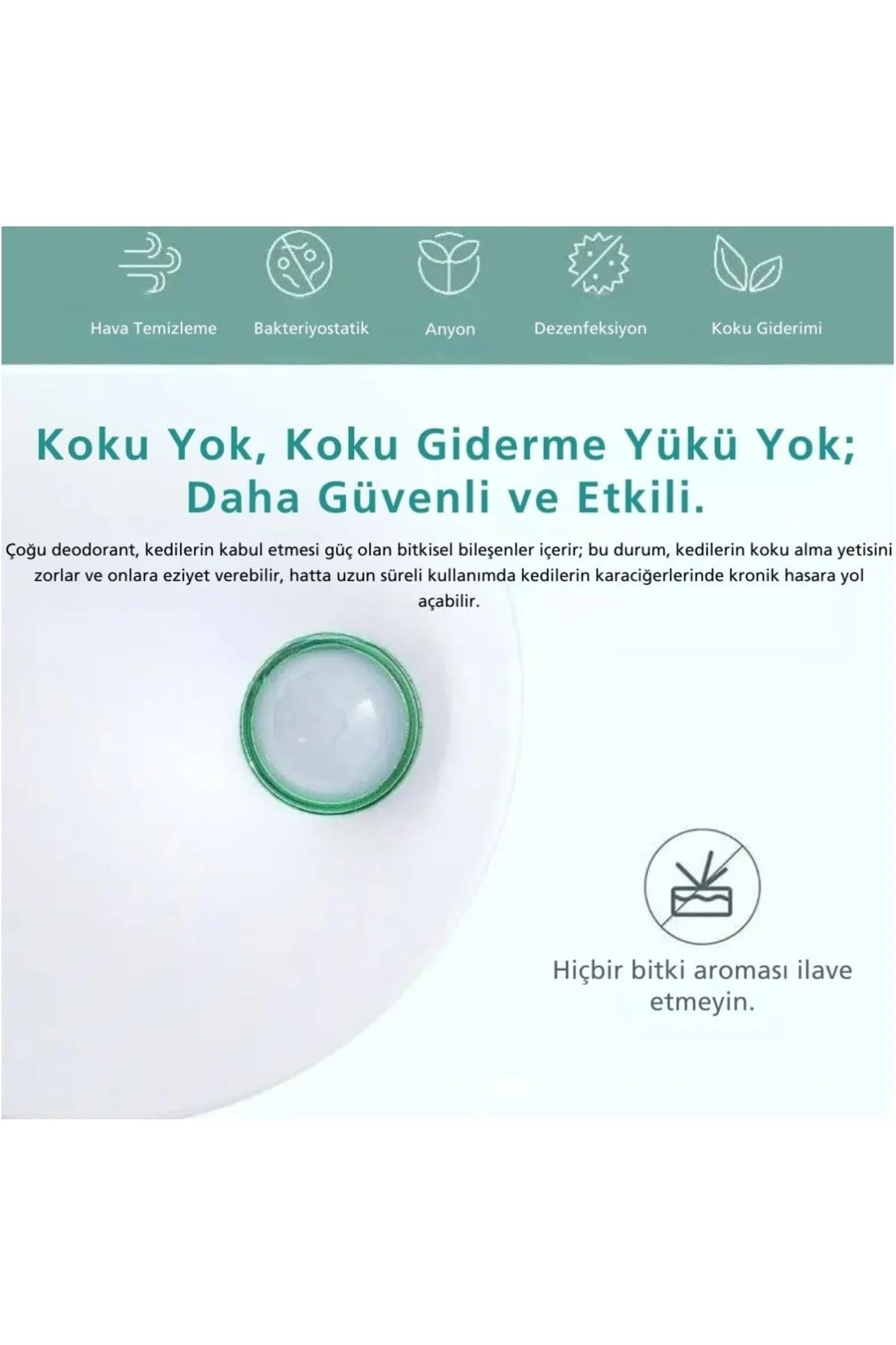 Kedi Tuvaleti İçin Akıllı Pet Koku Giderici Biyosensörlü Hava Tem
