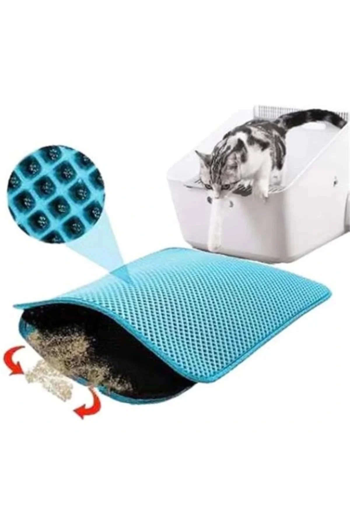 Kedi Tuvaleti Önü Elekli Kedi Kumu Paspası 60 x 40 cm