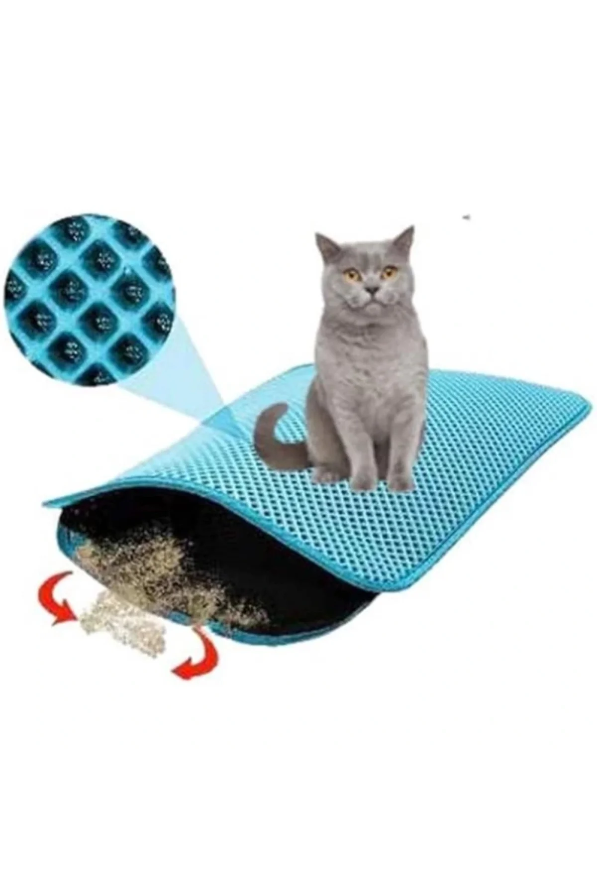 Kedi Tuvaleti Önü Elekli Kedi Kumu Paspası 60 x 40 cm