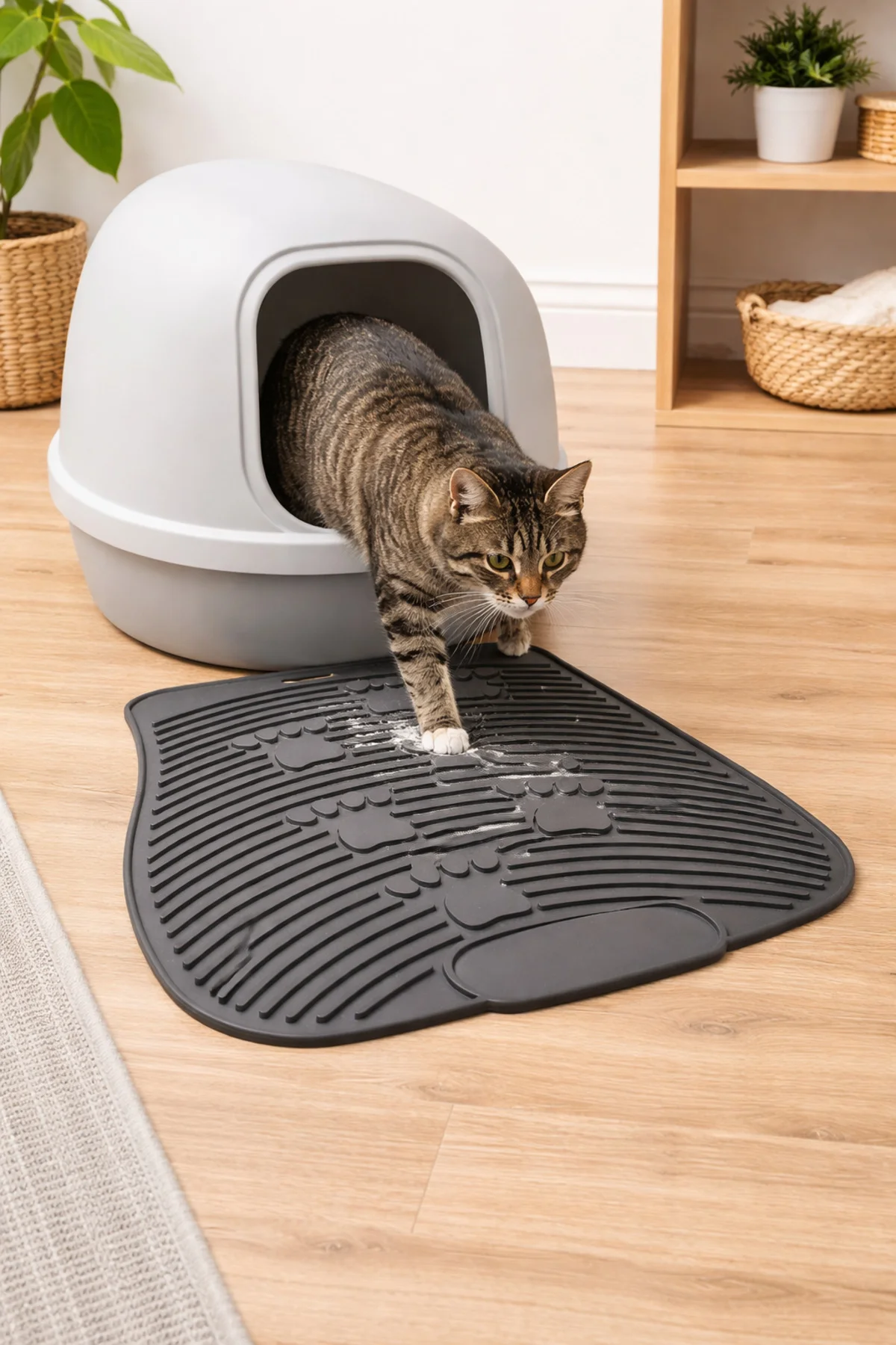 Kedi Tuvaleti Önü Paspası | Kum Tutucu Kaymaz Kedi Paspası | Prat