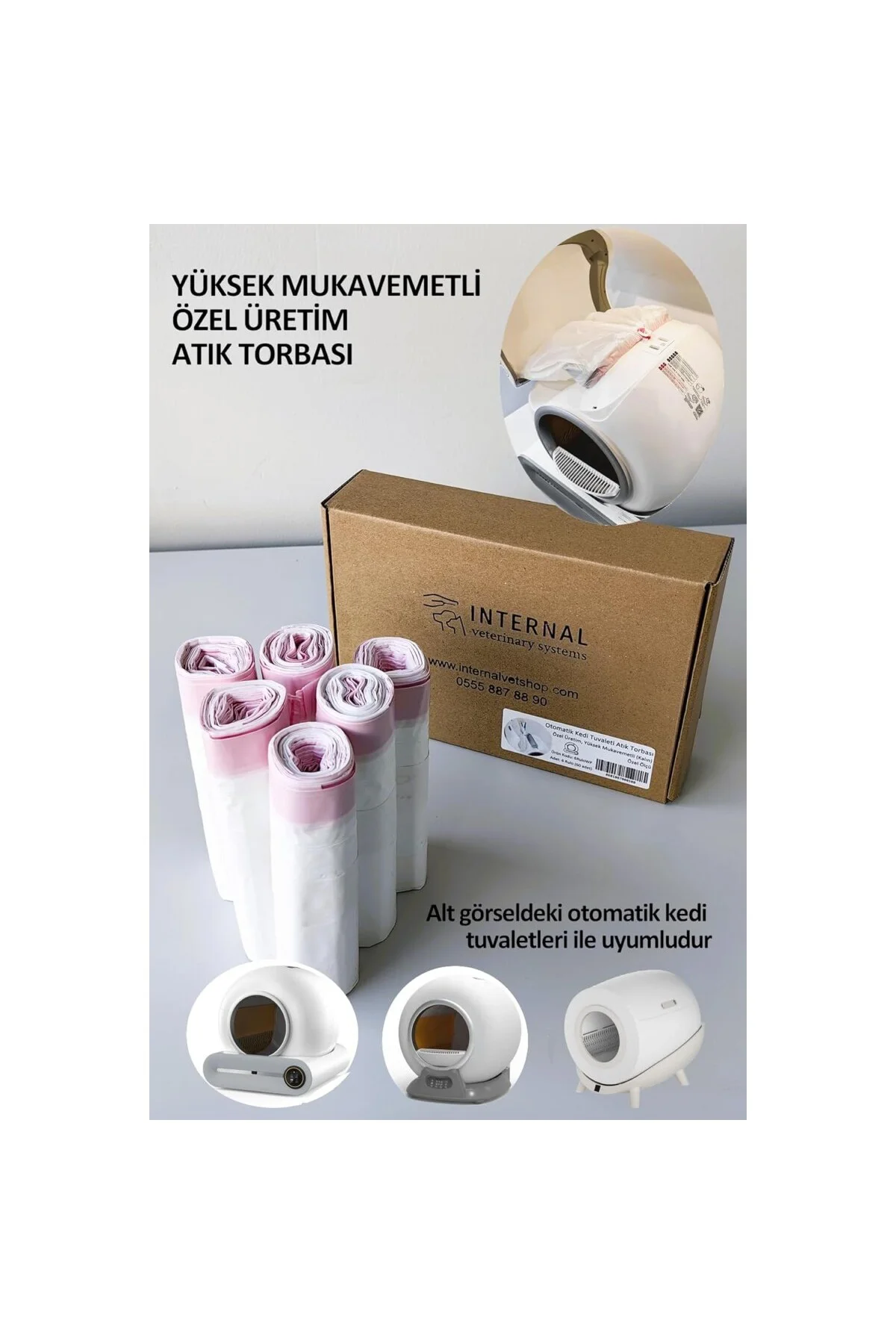 Kedi Tuvaleti Poşeti - Otomatik Akıllı Kedi Tuvaleti Torbası - Çö